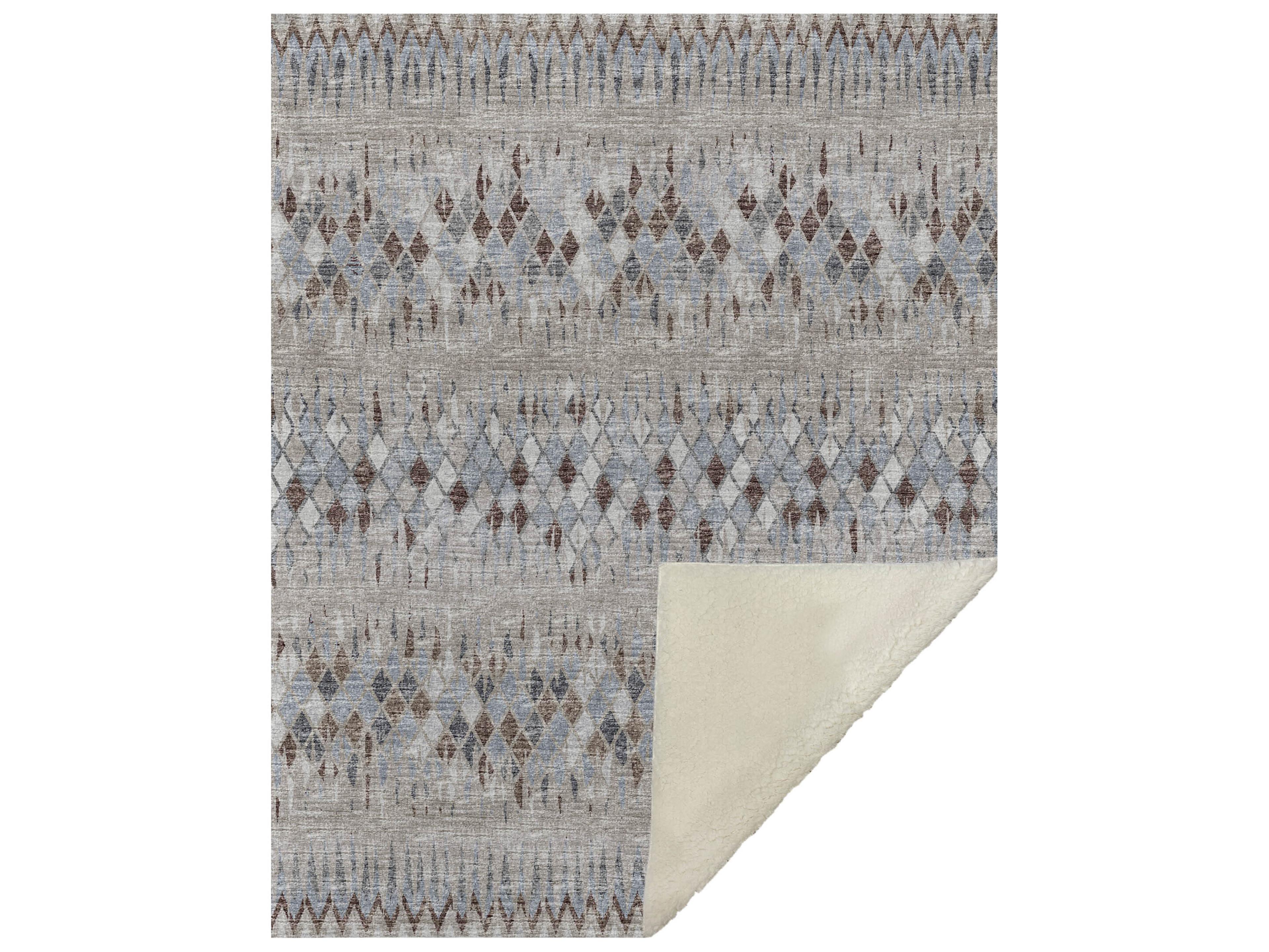 Sherpa Taupe Polyester Throw