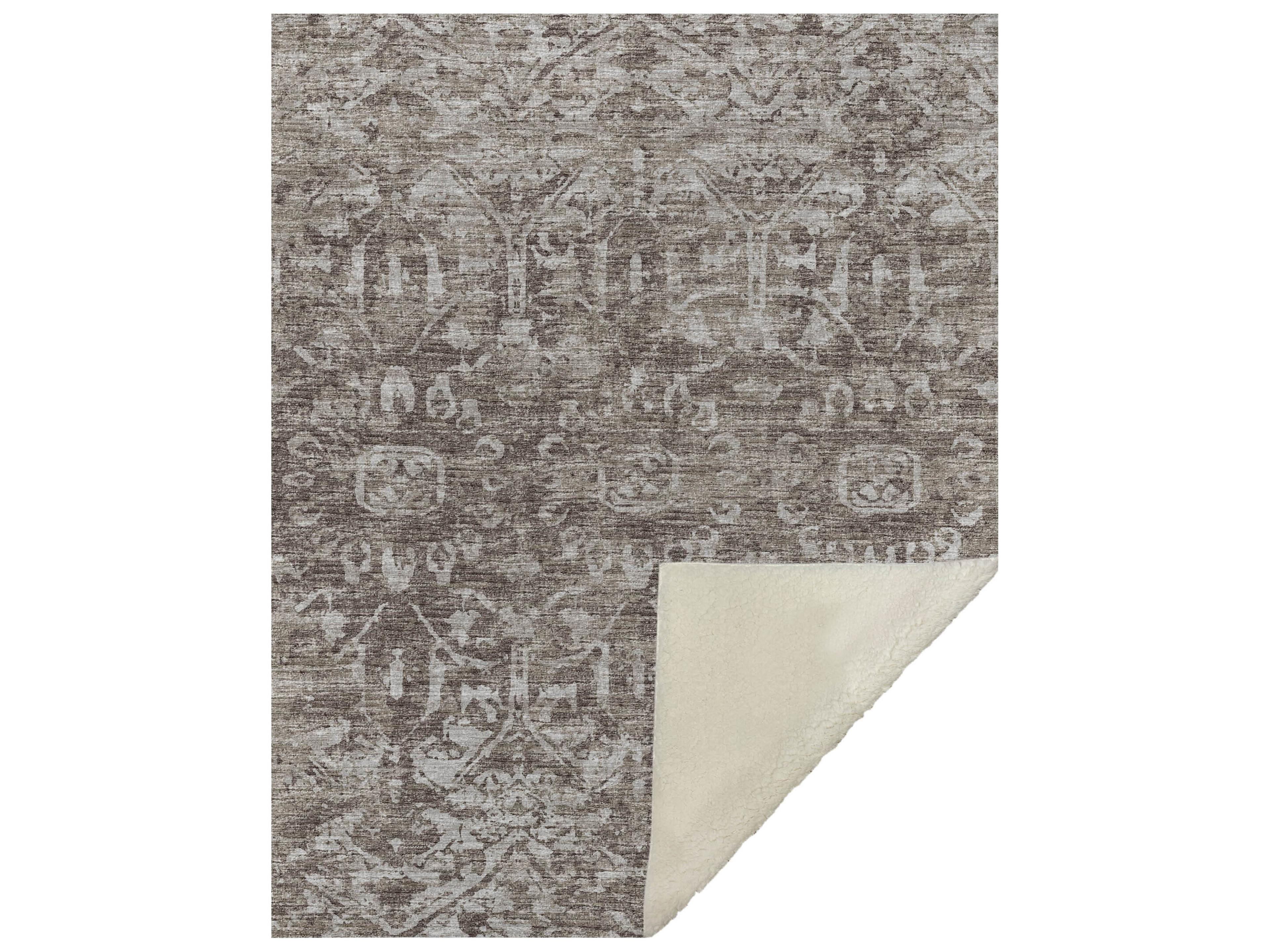 Sherpa Brown Polyester Throw