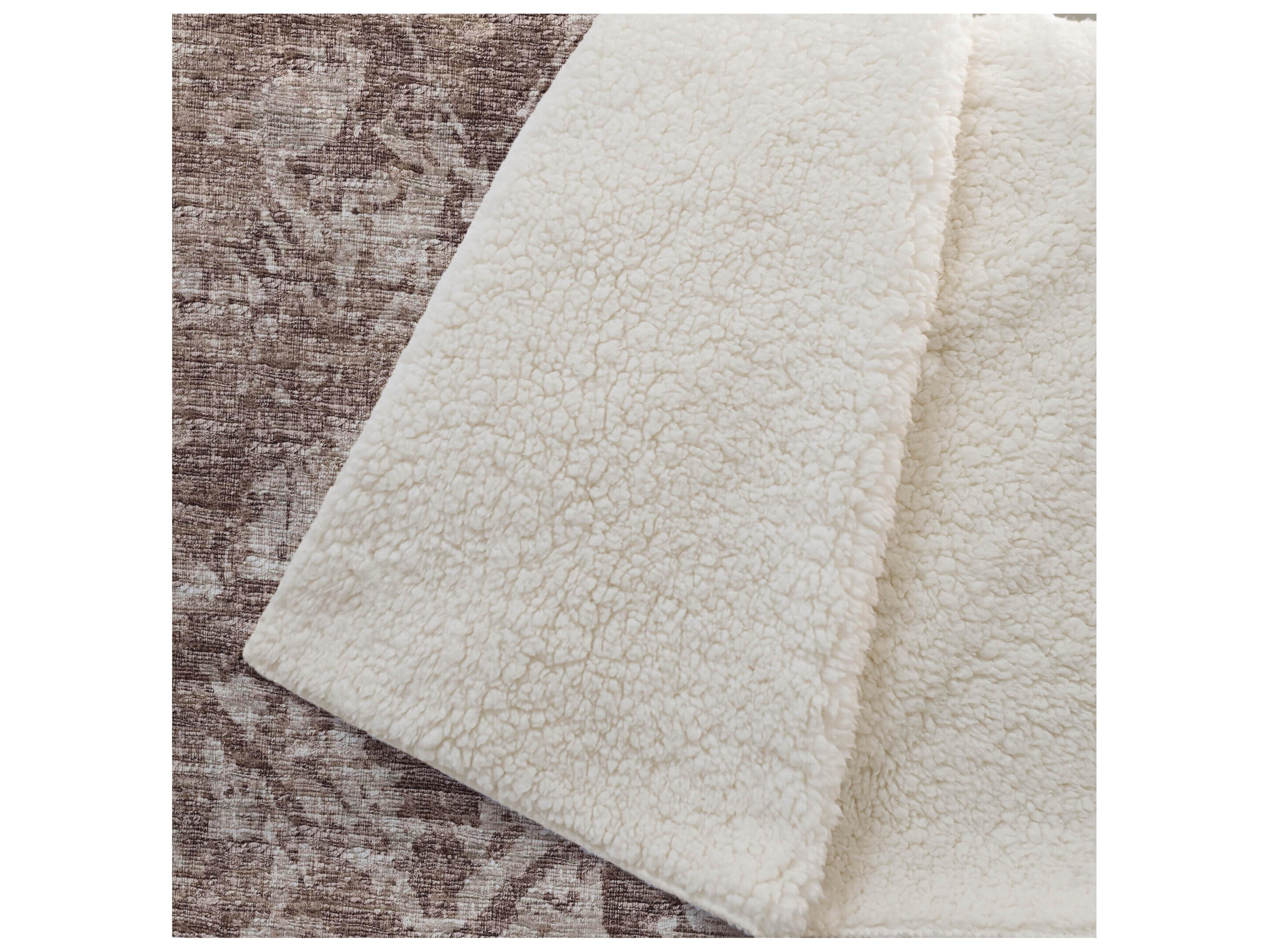 Dalyn Sherpa Brown Polyester Throw