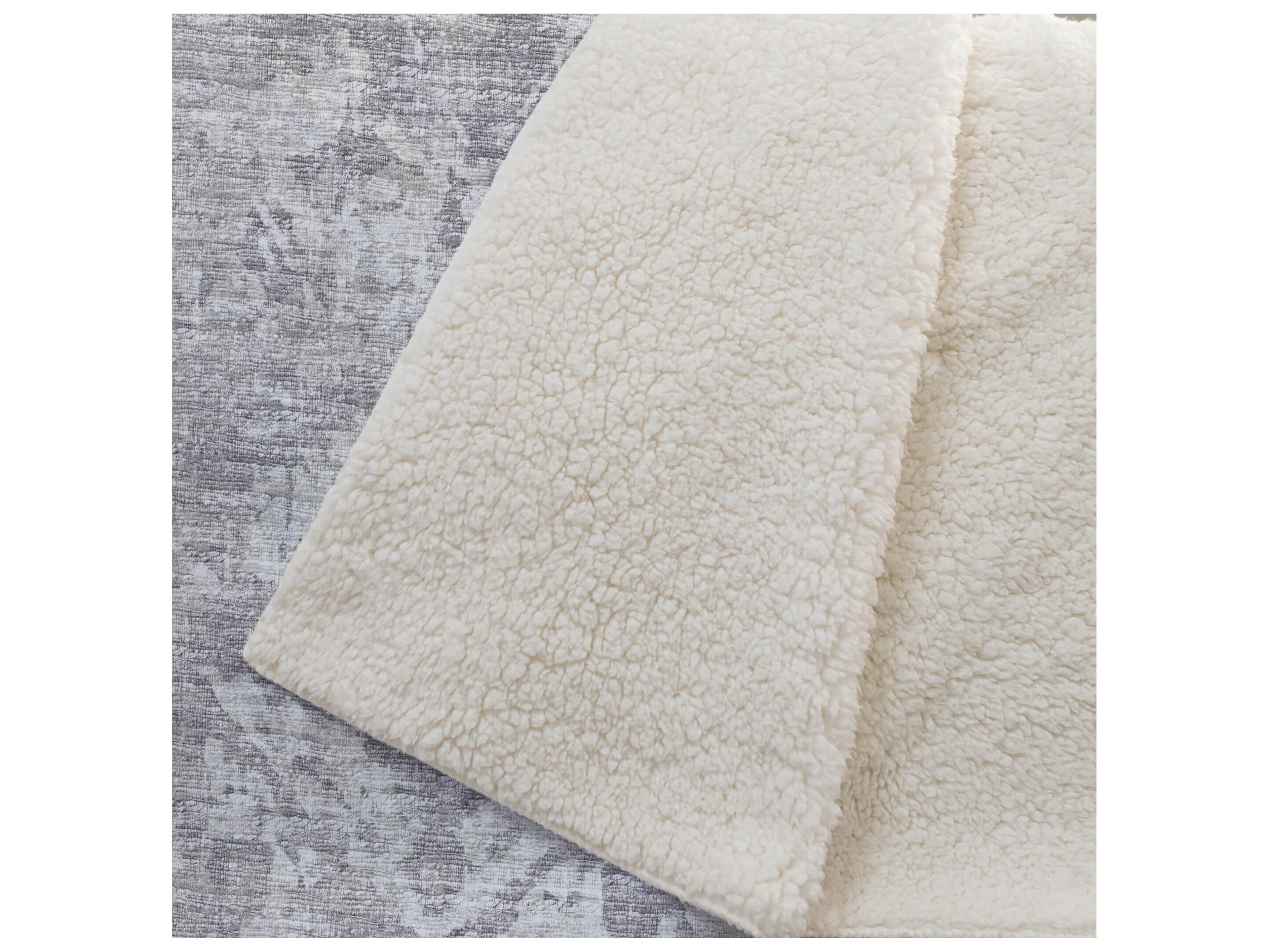 Dalyn Sherpa Gray Polyester Throw