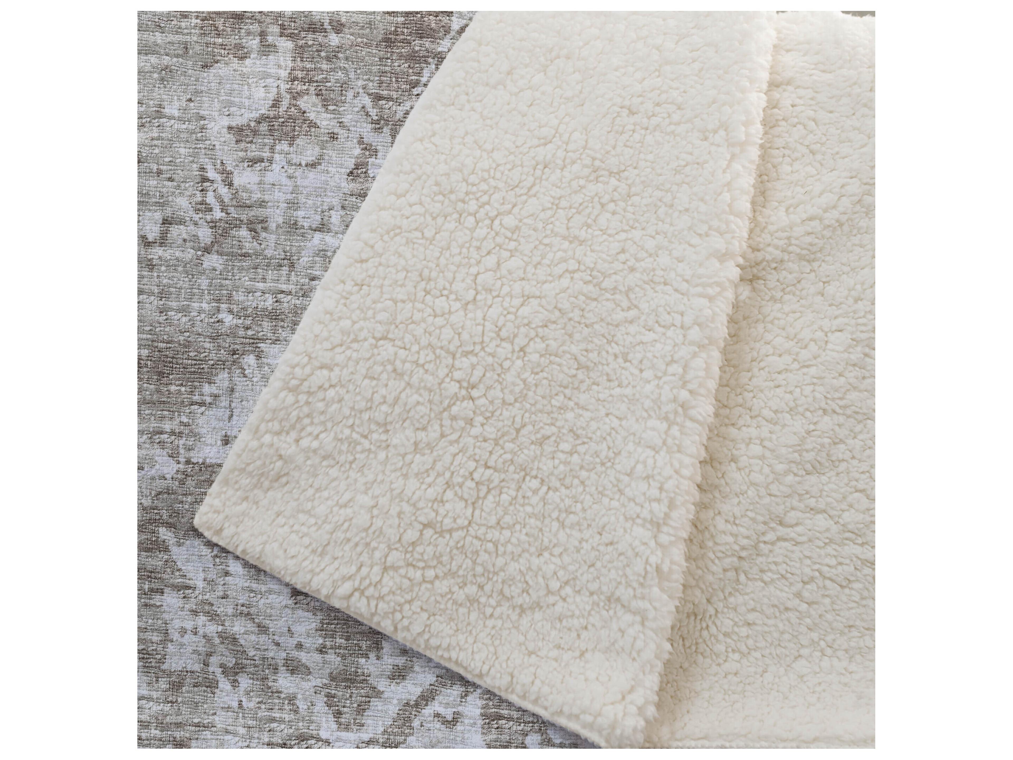 Dalyn Sherpa Beige Polyester Throw