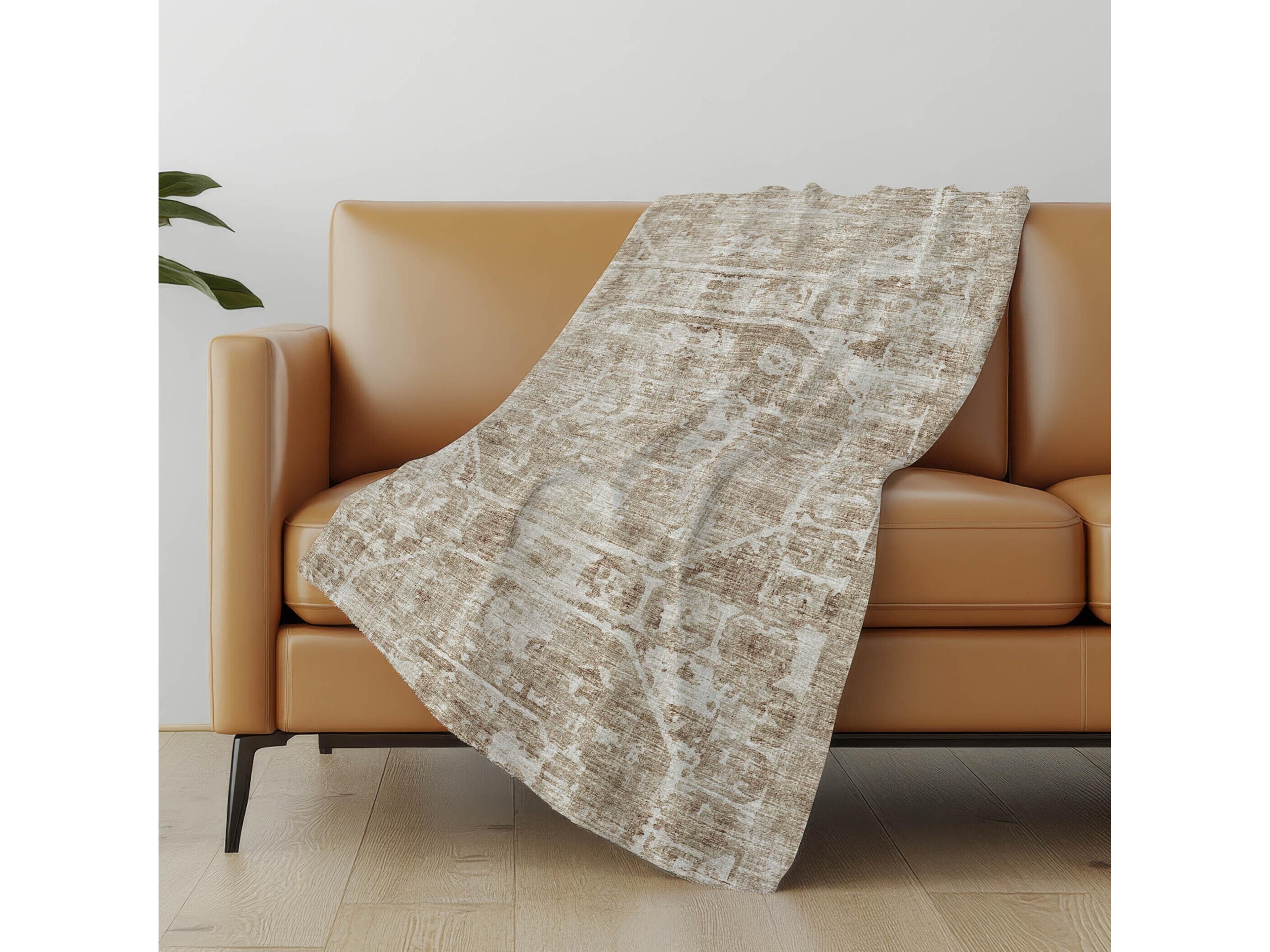Dalyn Sherpa Taupe Polyester Throw