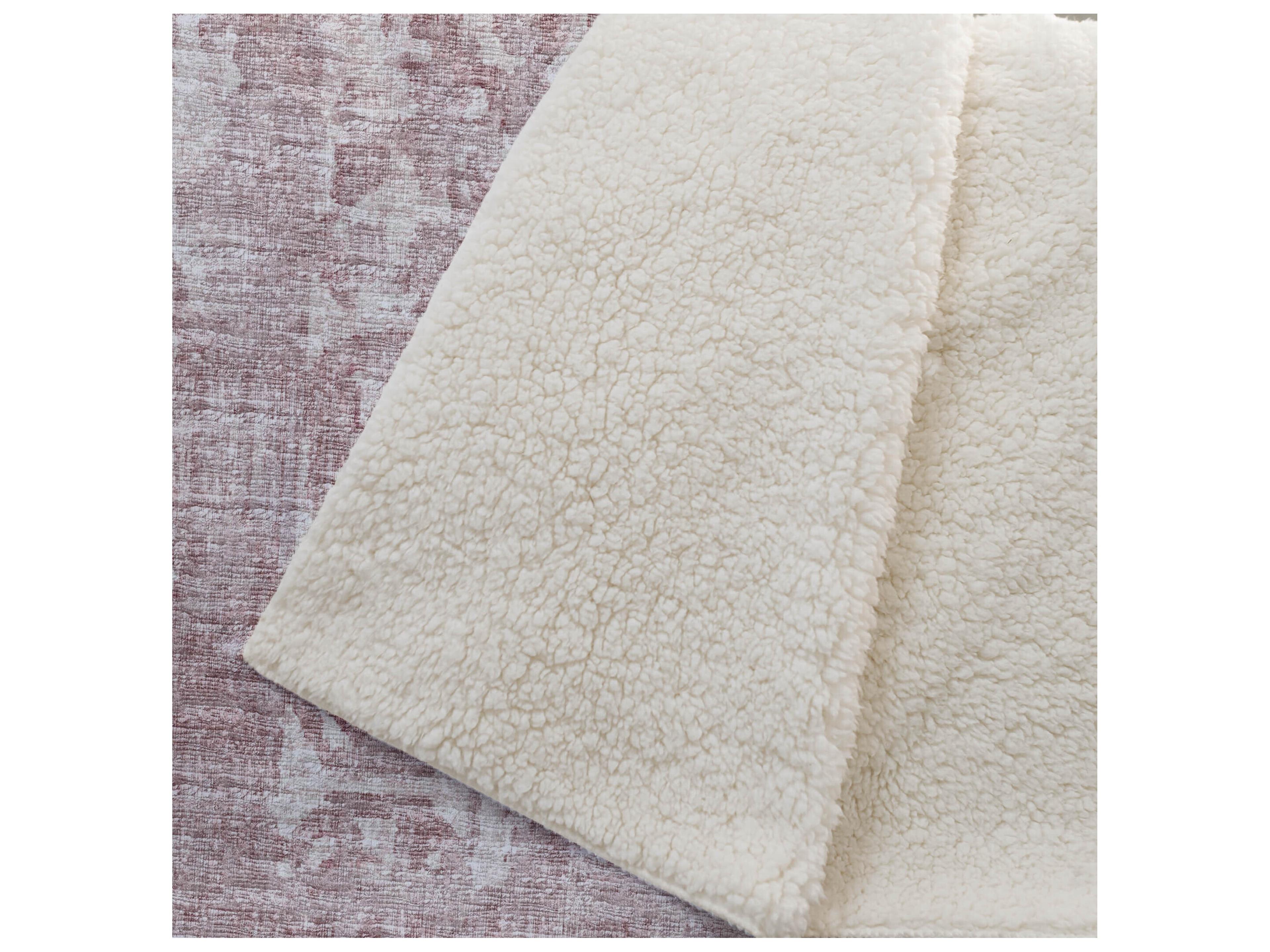 Dalyn Sherpa Pink Polyester Throw