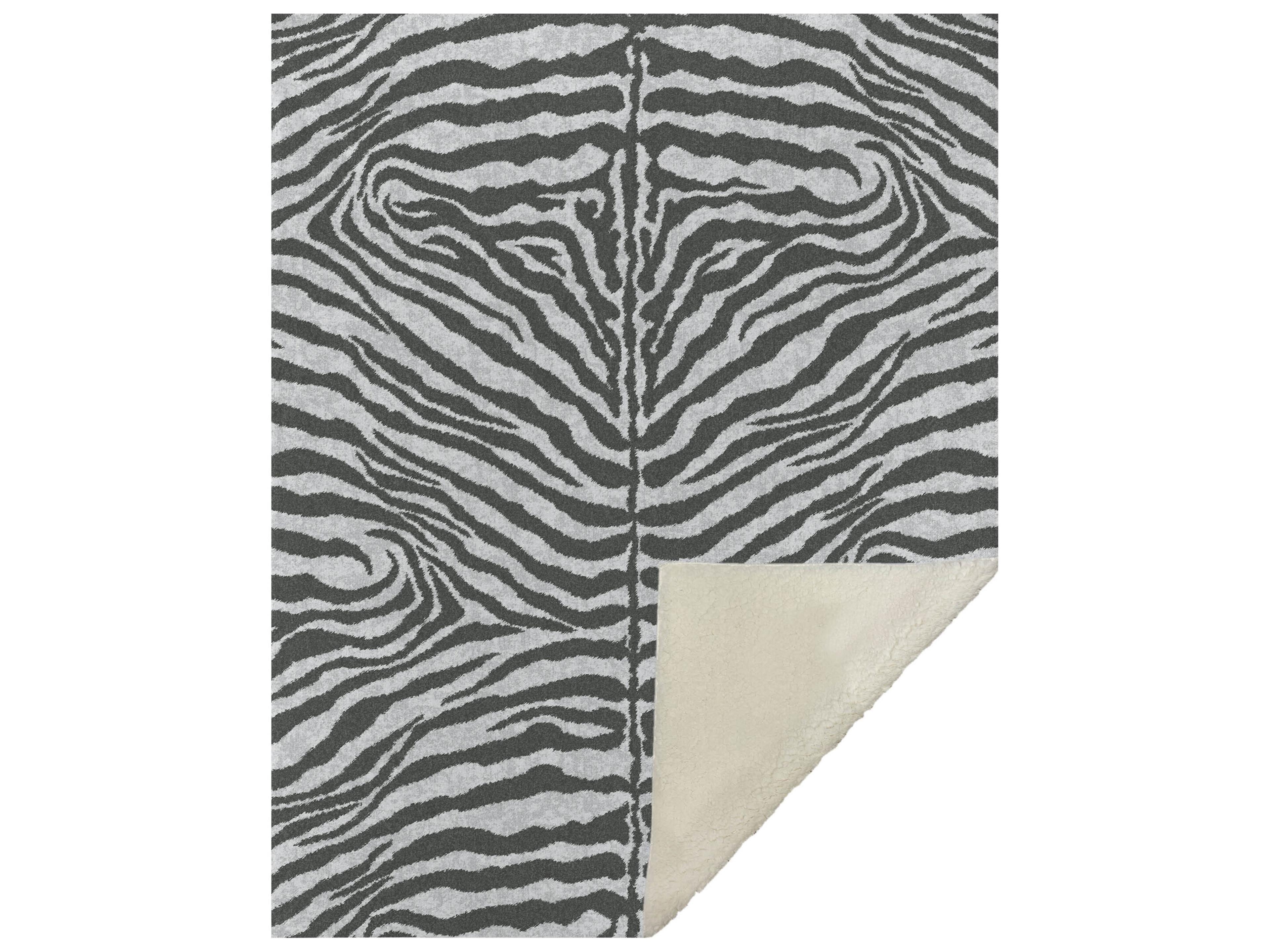 Sherpa Gray Polyester Throw