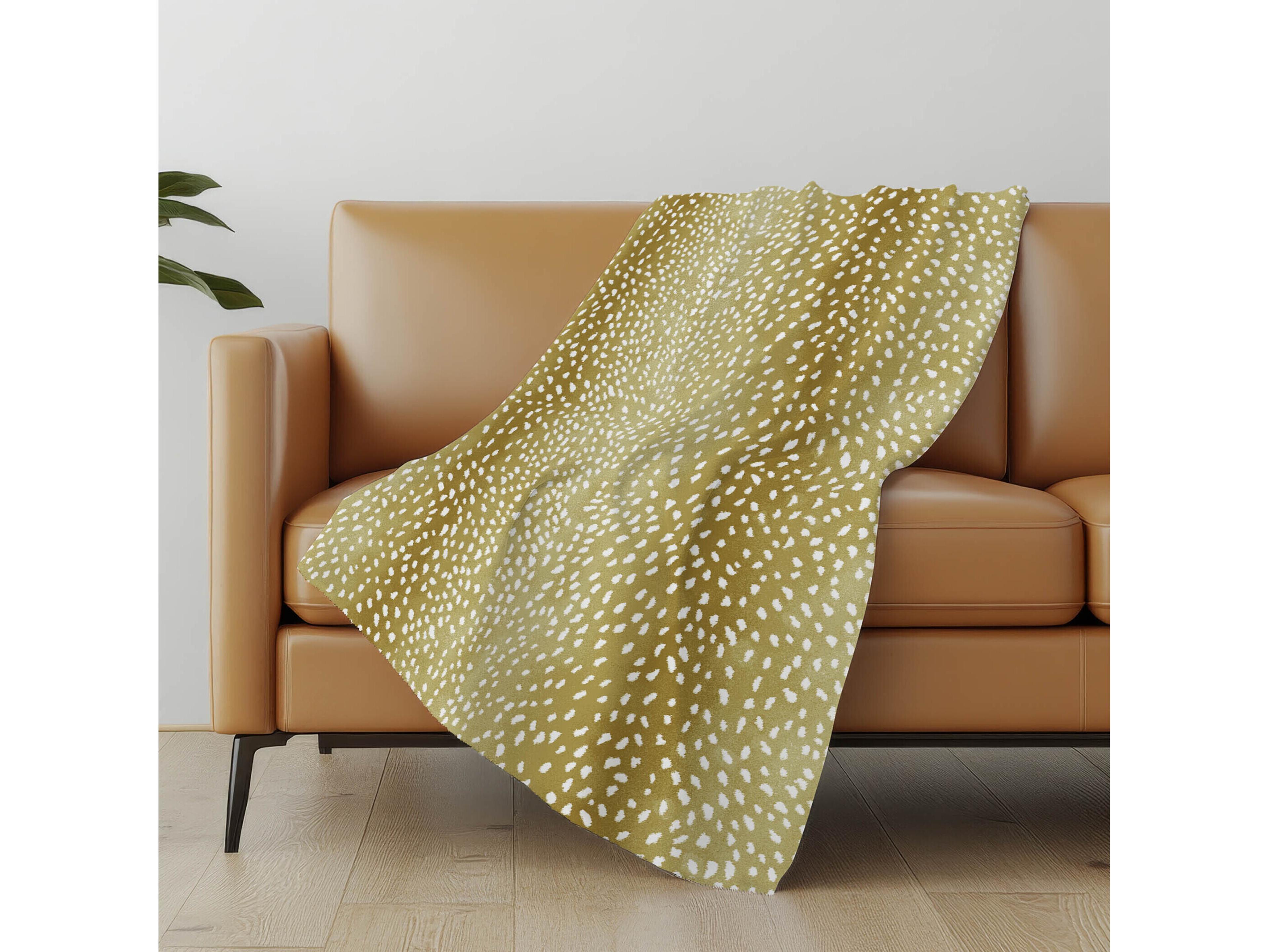 Dalyn Sherpa Gold Polyester Throw