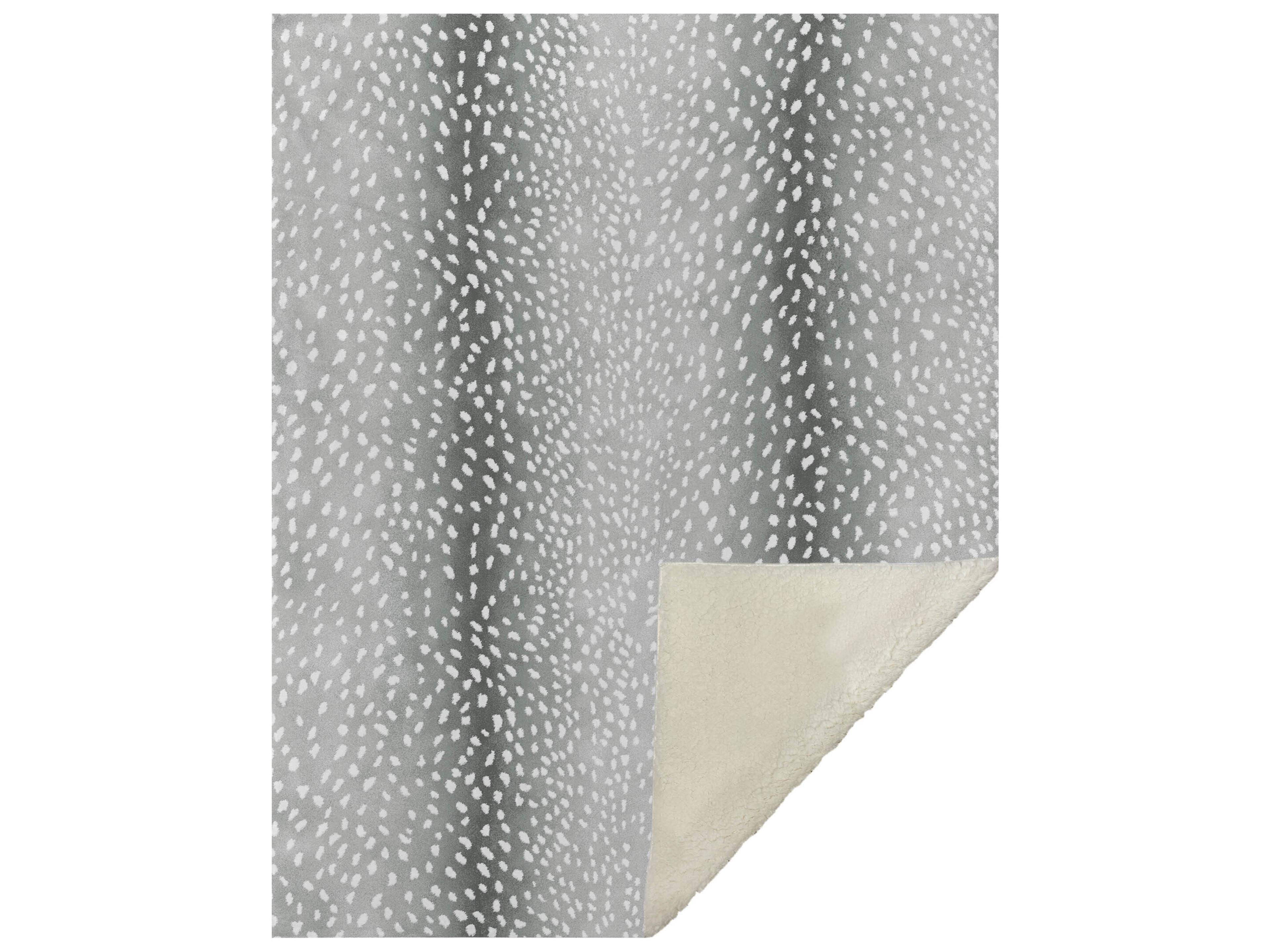 Sherpa Gray Polyester Throw