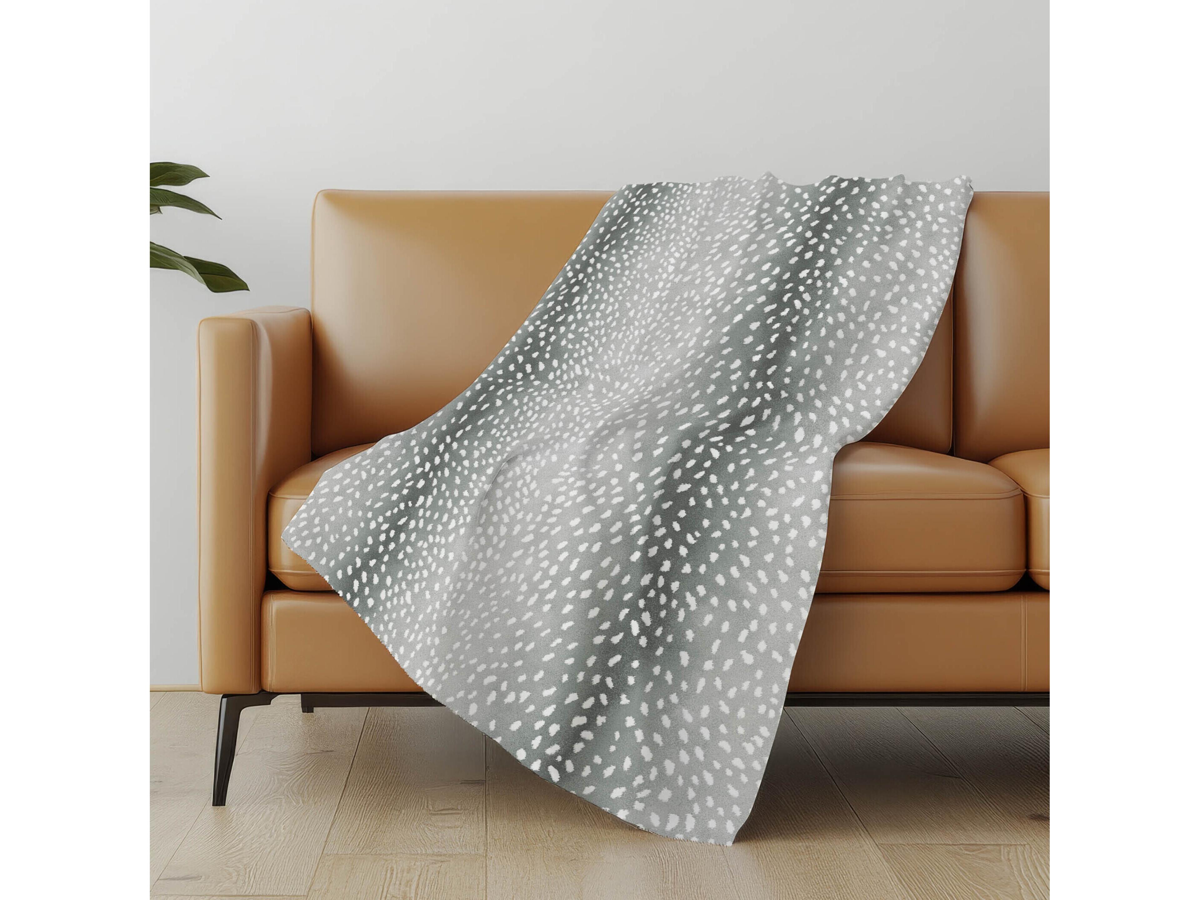 Dalyn Sherpa Gray Polyester Throw
