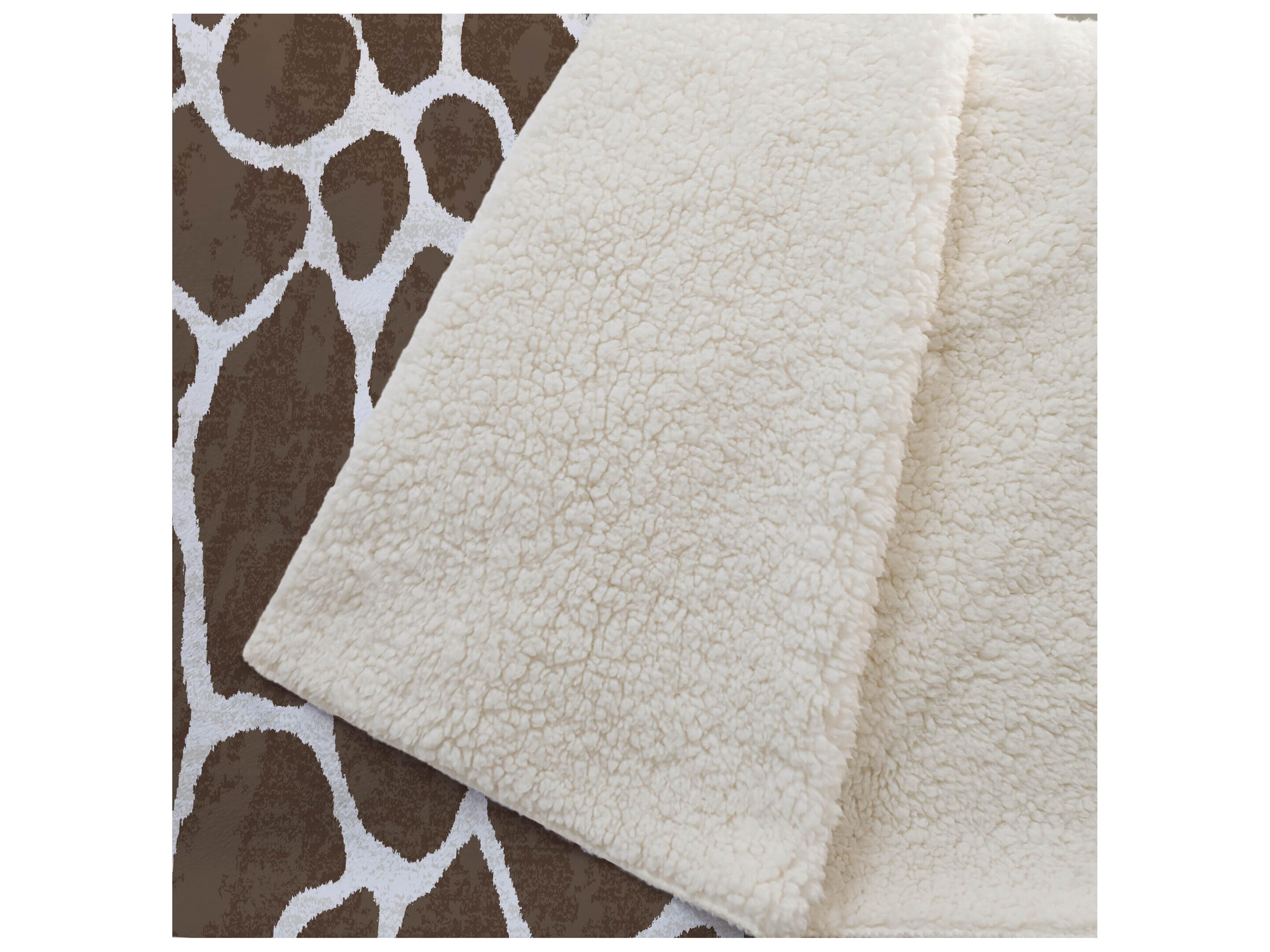 Dalyn Sherpa Brown Polyester Throw