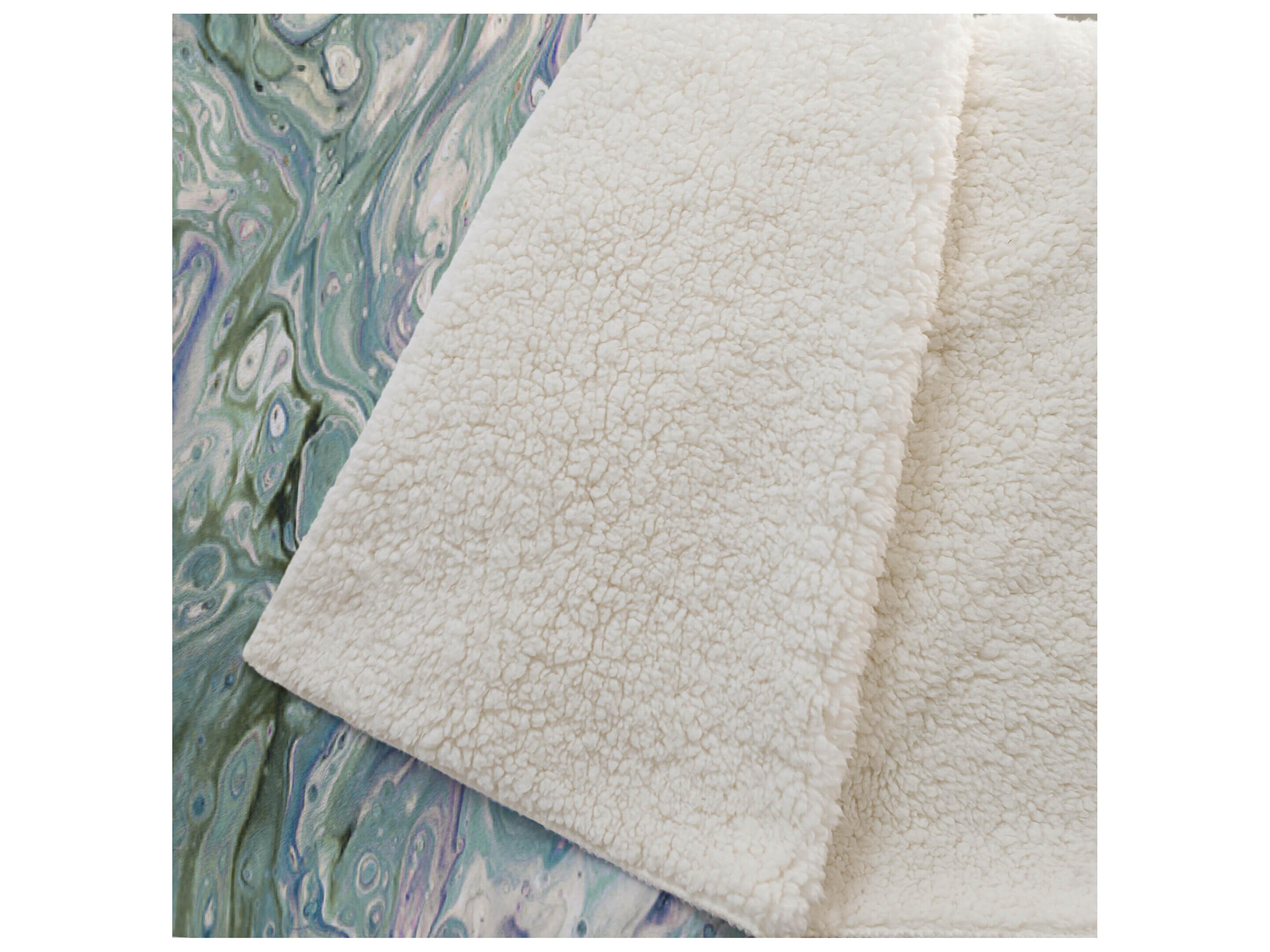 Dalyn Sherpa Blue Polyester Throw