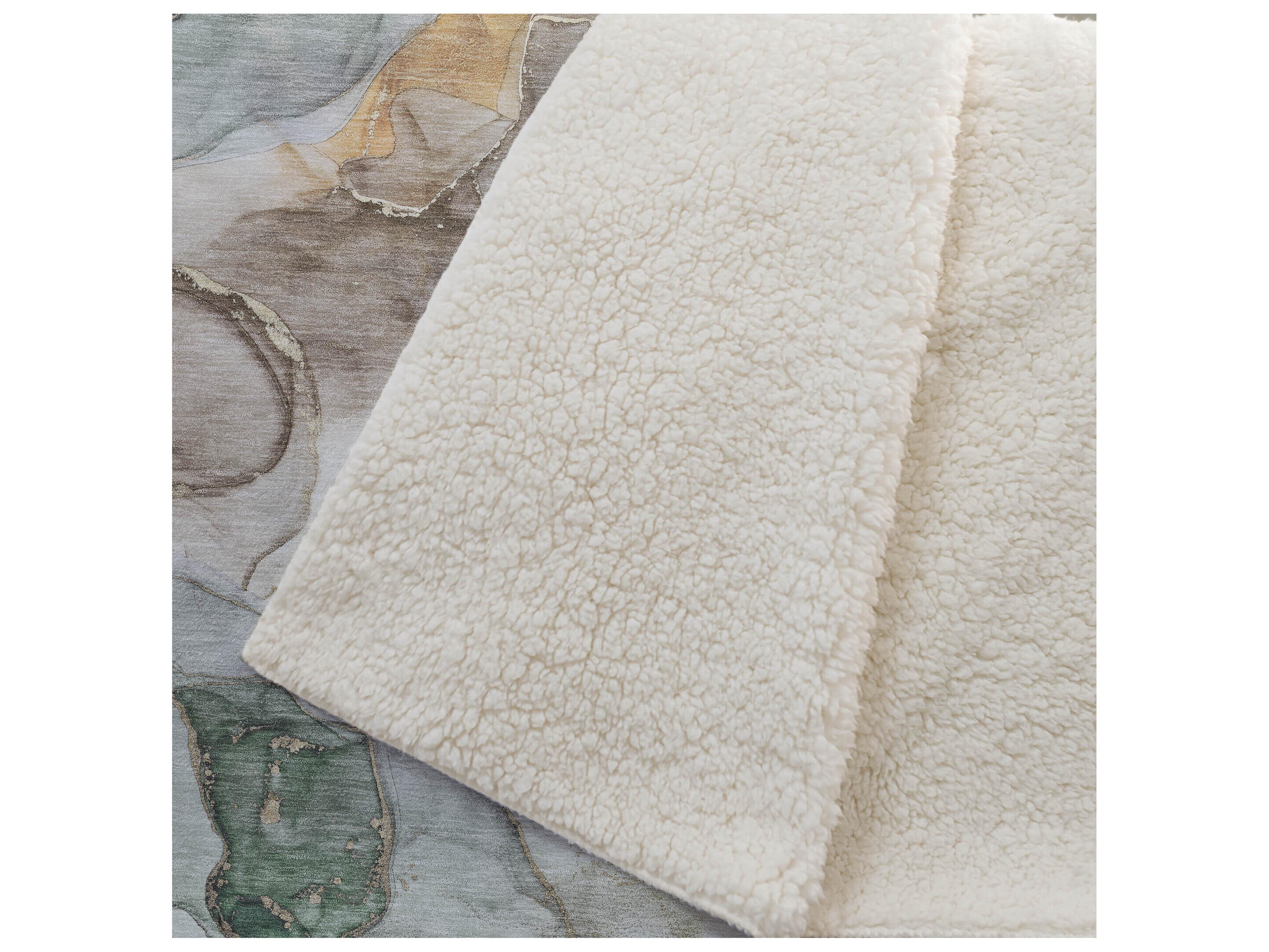 Dalyn Sherpa Brown Polyester Throw