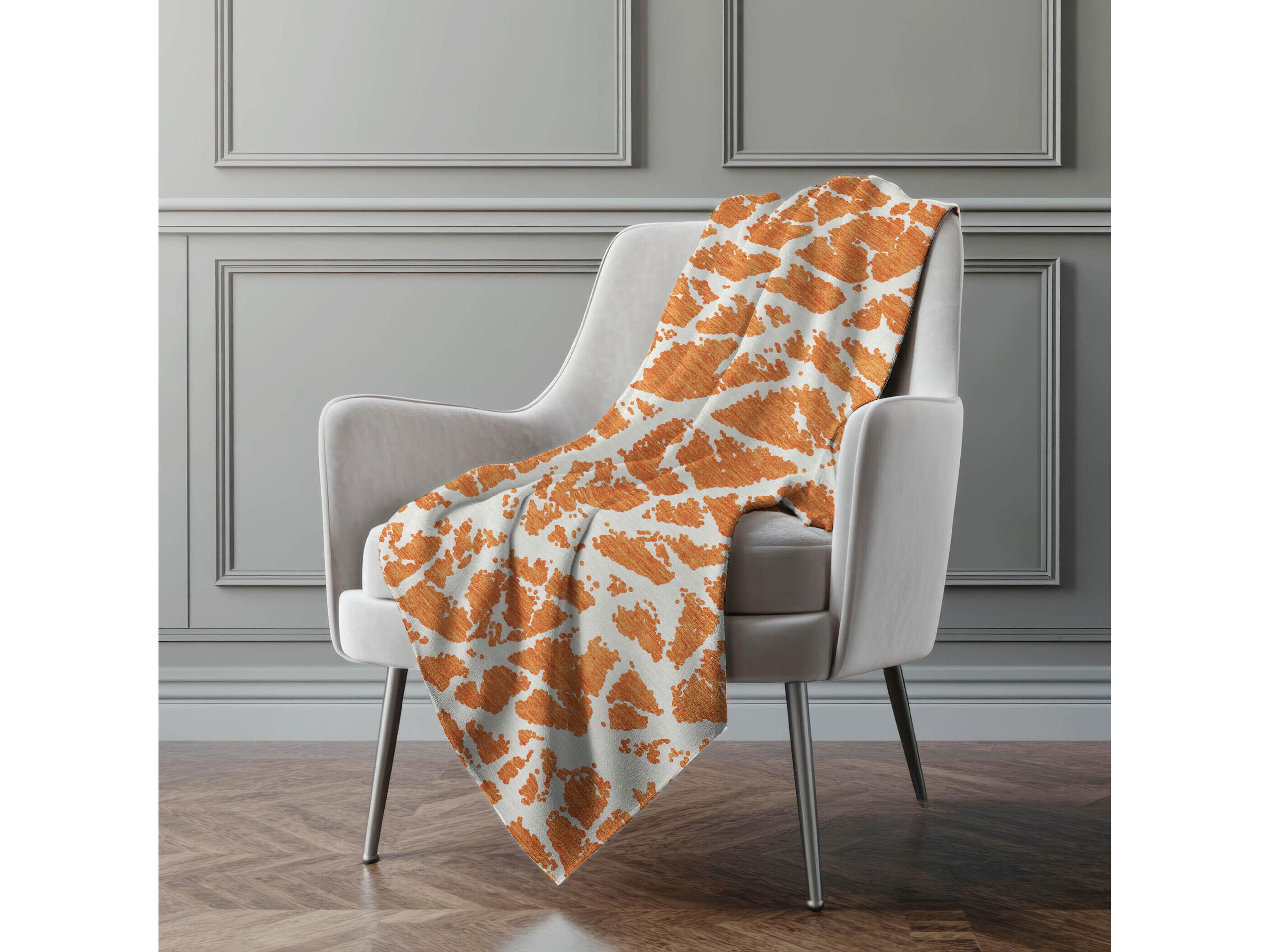 Dalyn Sherpa Orange Polyester Throw