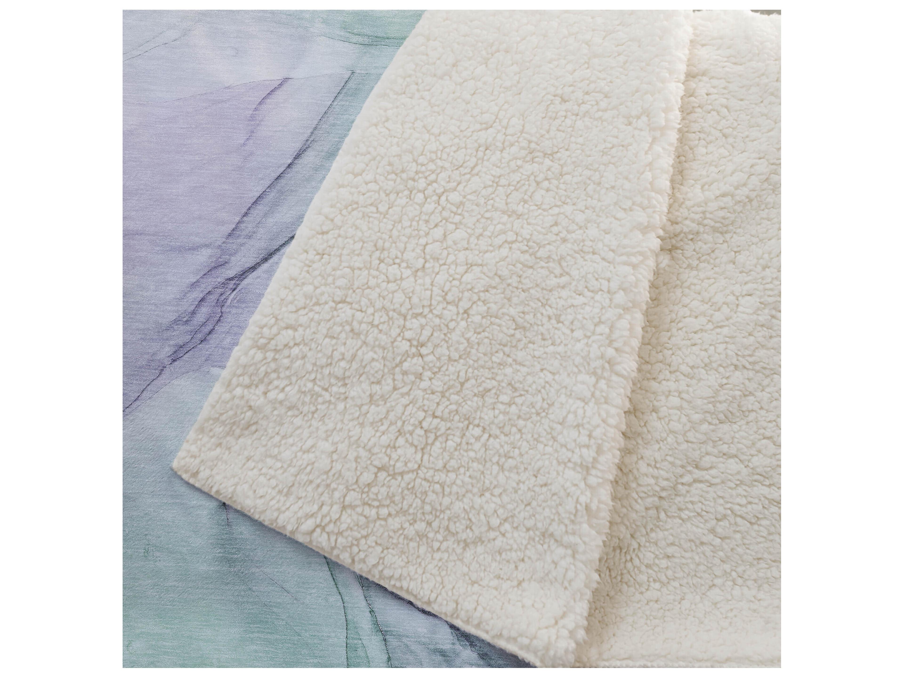 Dalyn Sherpa Blue Polyester Throw