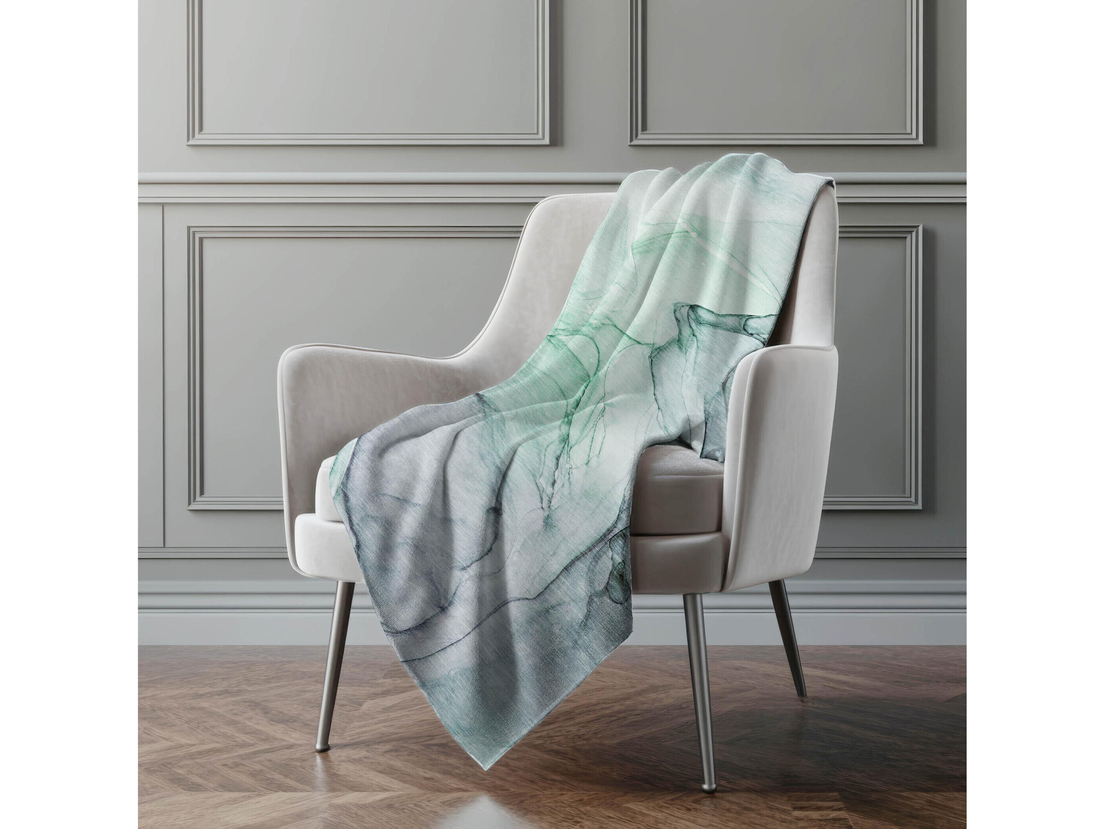 Dalyn Sherpa Blue Polyester Throw