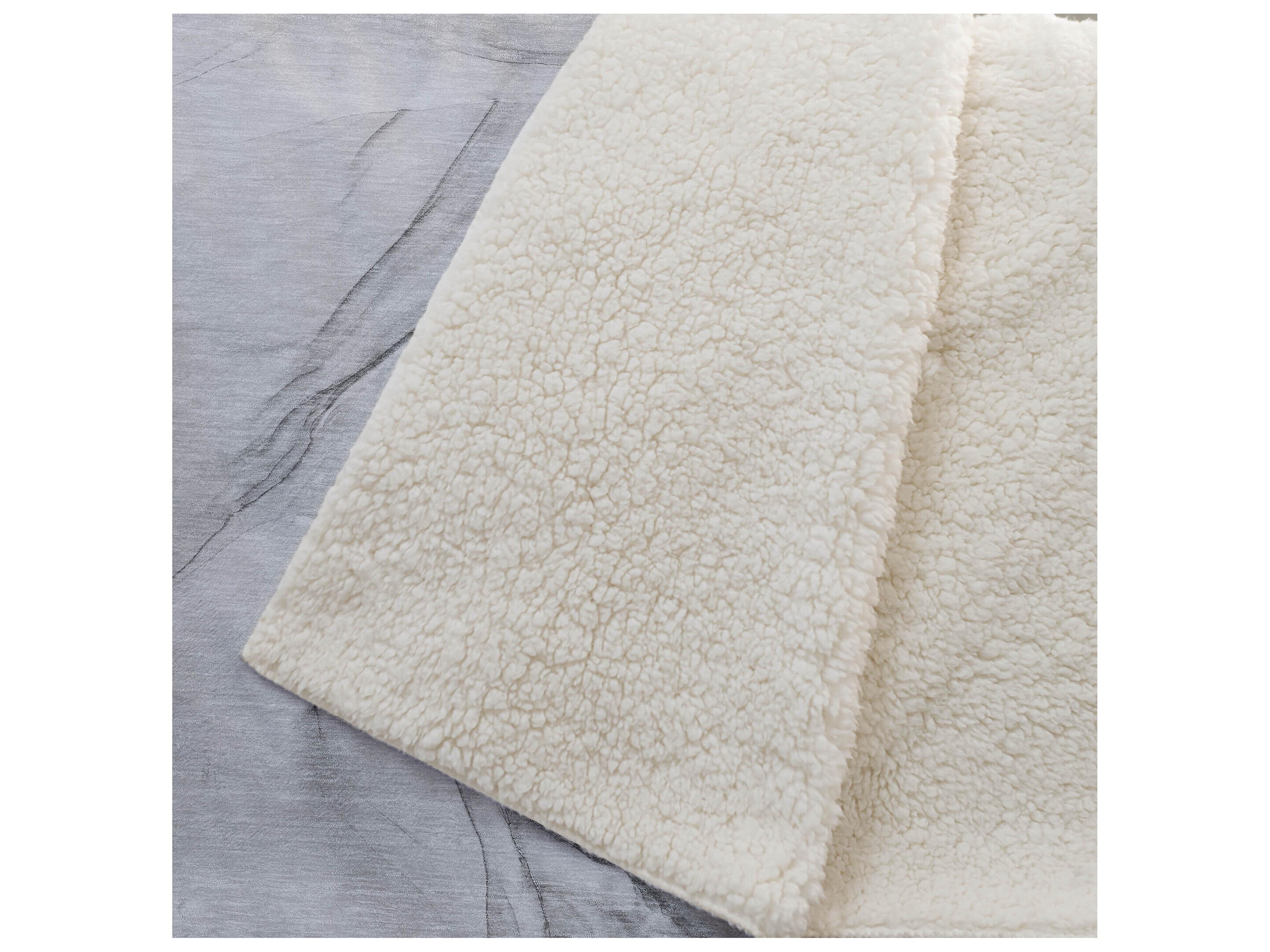 Dalyn Sherpa Gray Polyester Throw