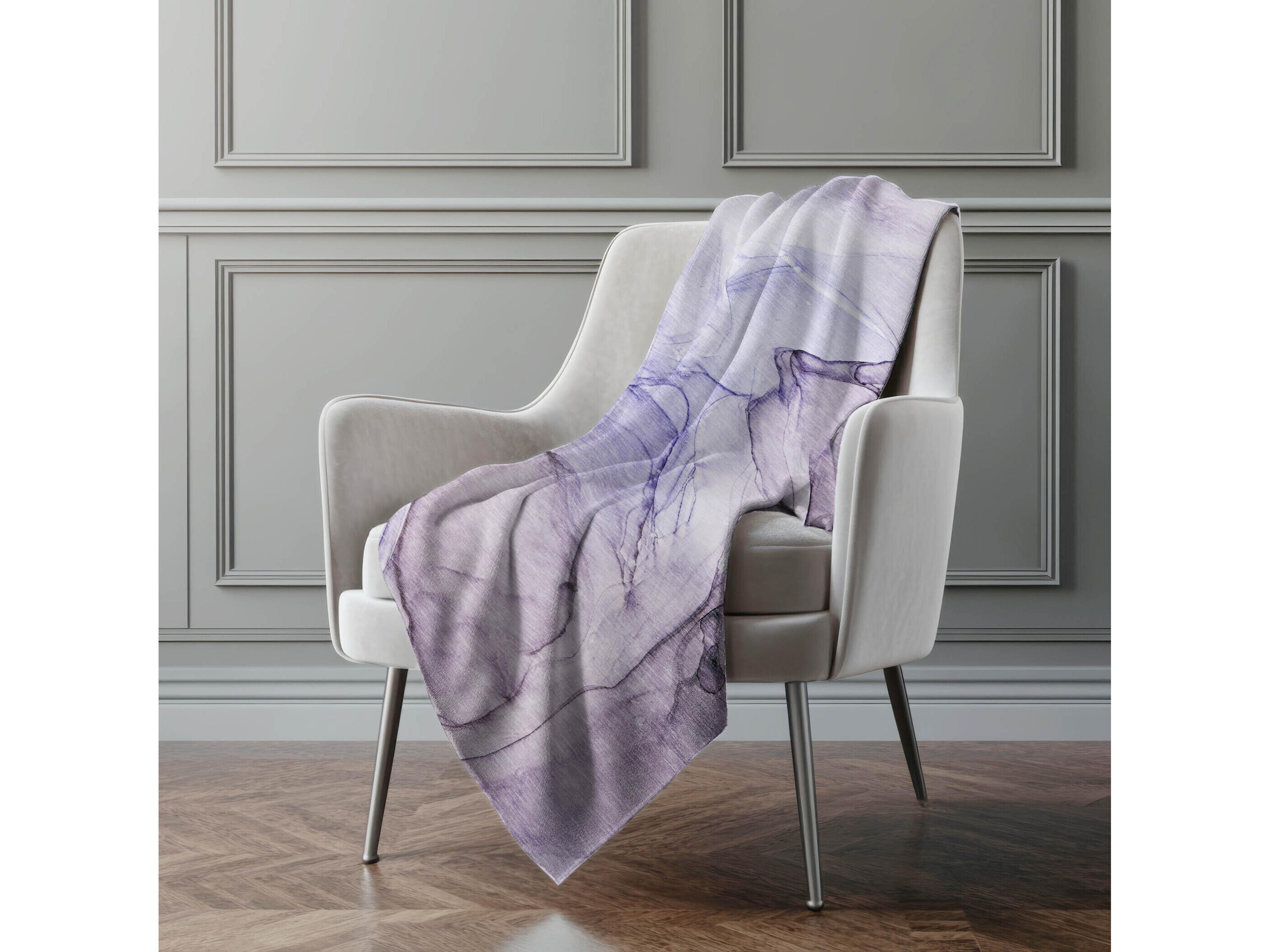 Dalyn Sherpa Purple Polyester Throw