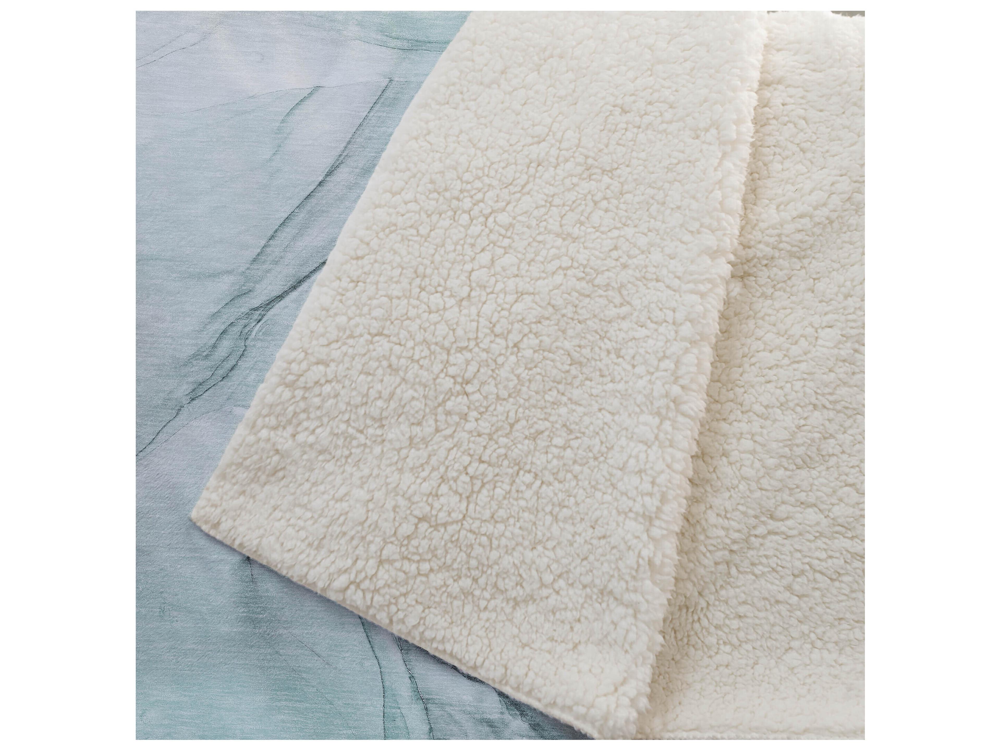 Dalyn Sherpa Teal Polyester Throw