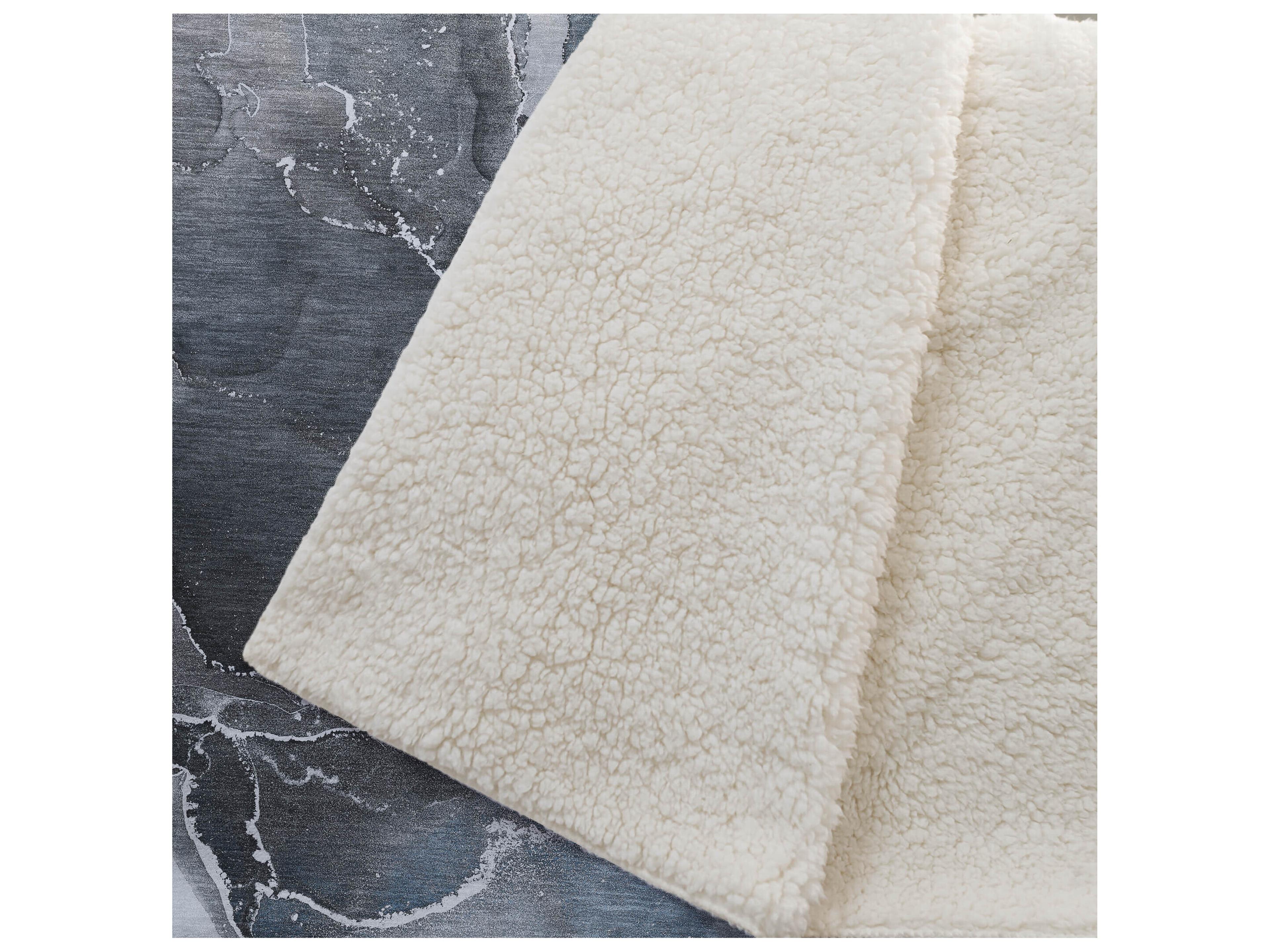 Dalyn Sherpa Blue Polyester Throw