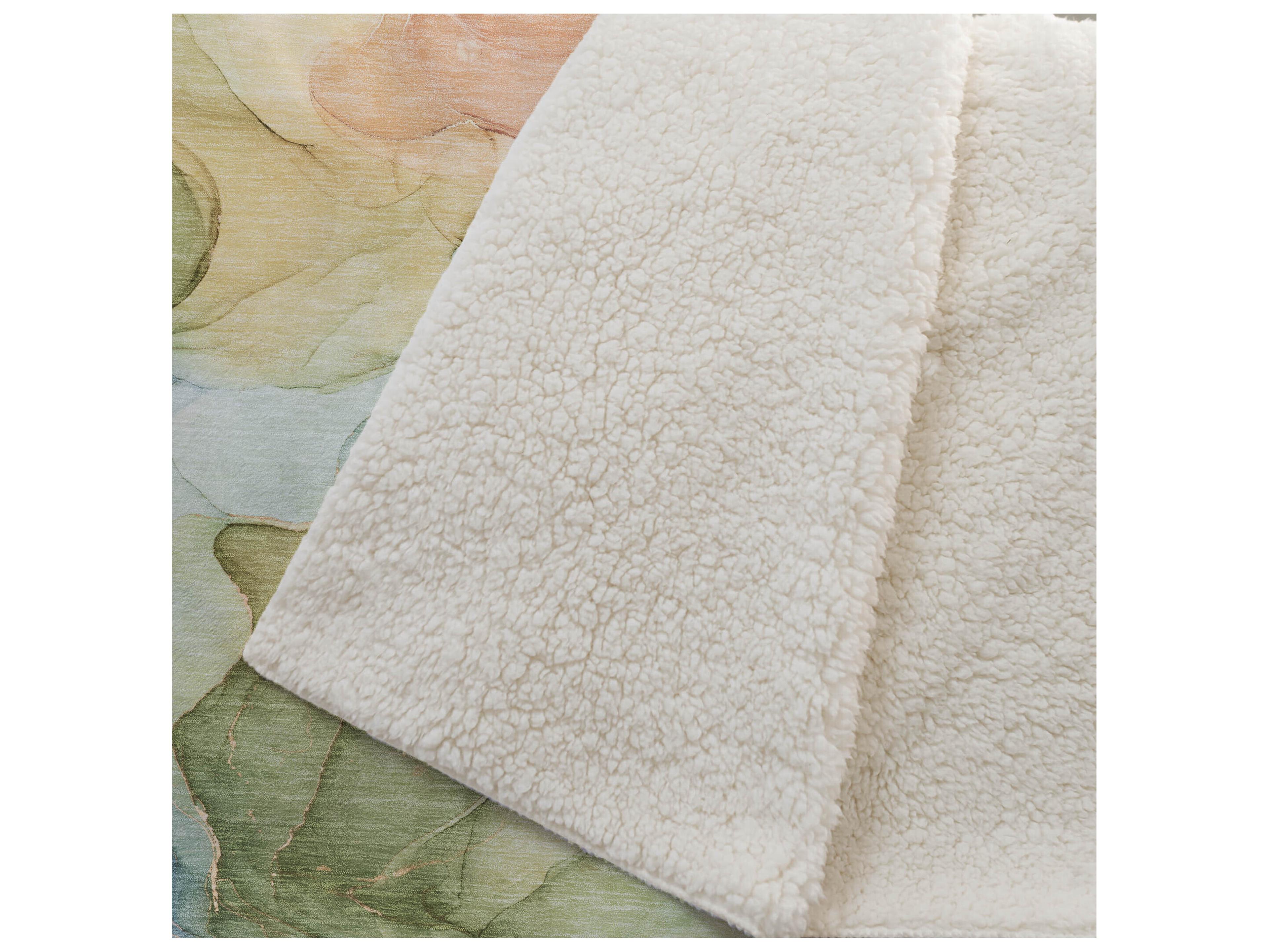 Dalyn Sherpa Blue Polyester Throw