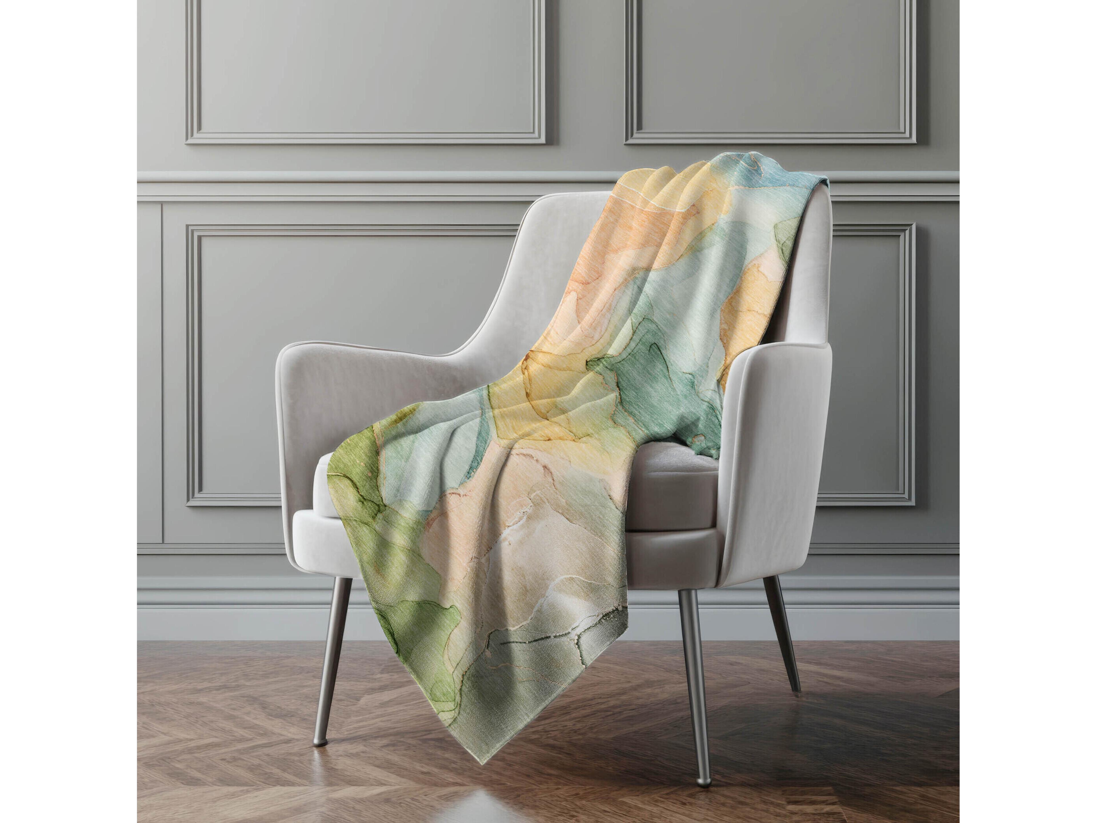 Dalyn Sherpa Blue Polyester Throw