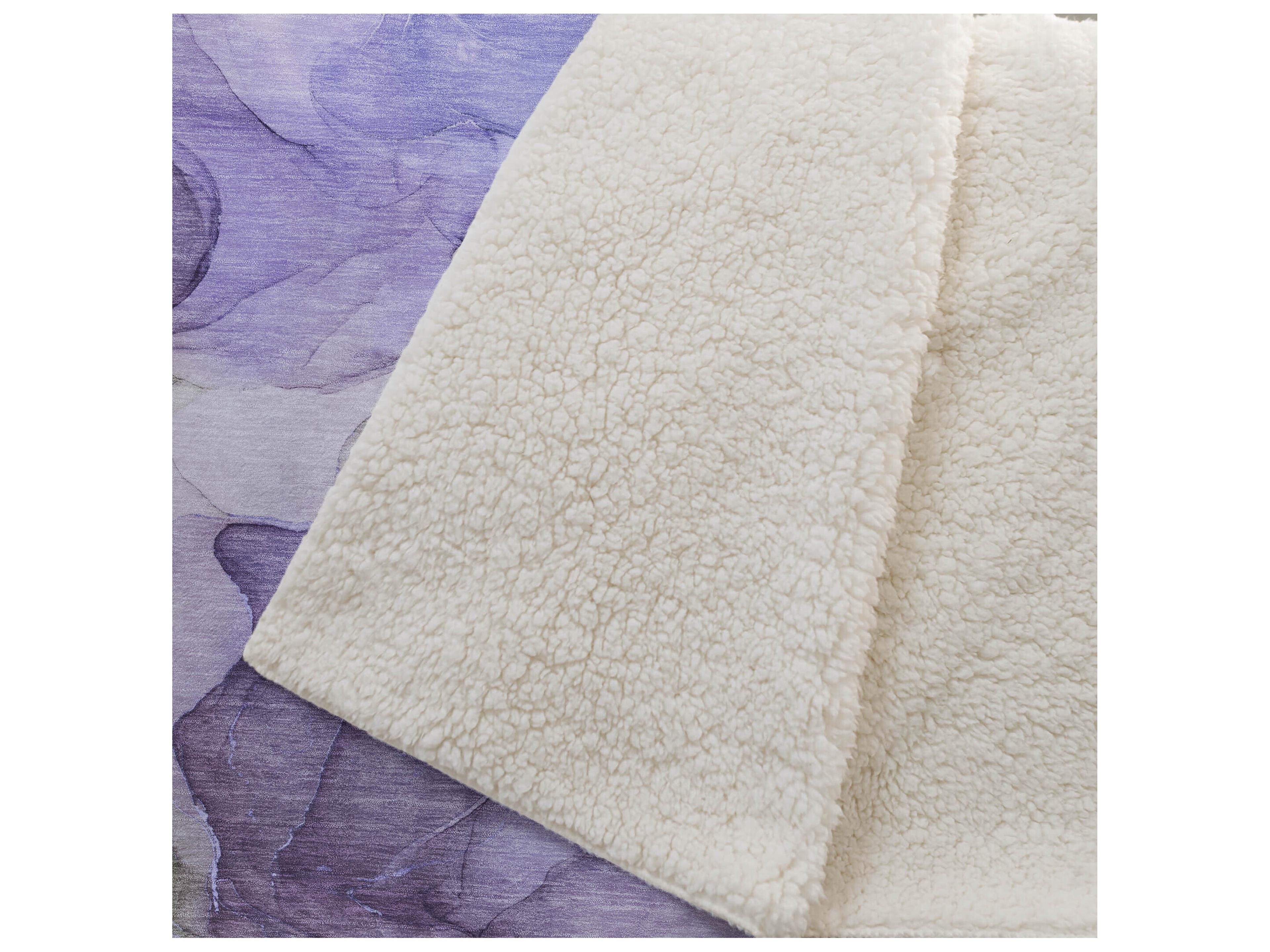 Dalyn Sherpa Purple Polyester Throw