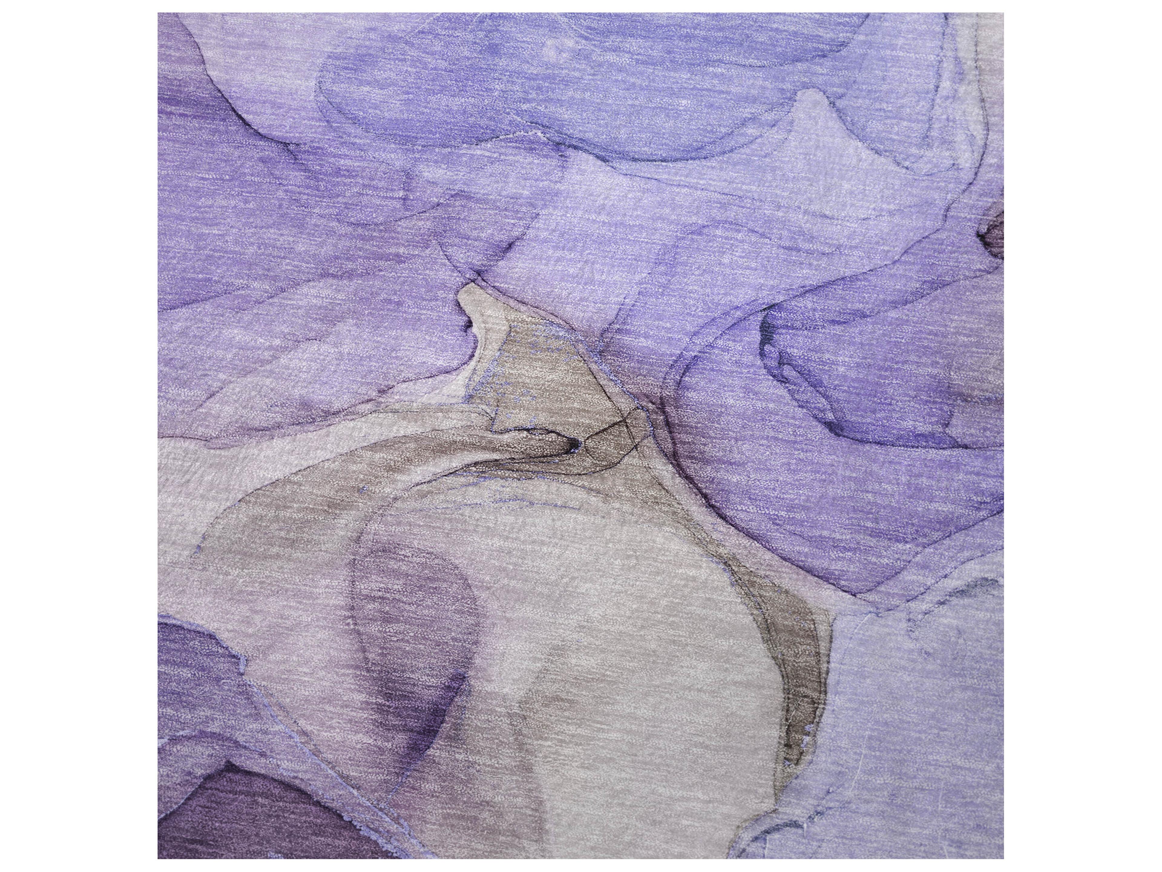 Dalyn Sherpa Purple Polyester Throw