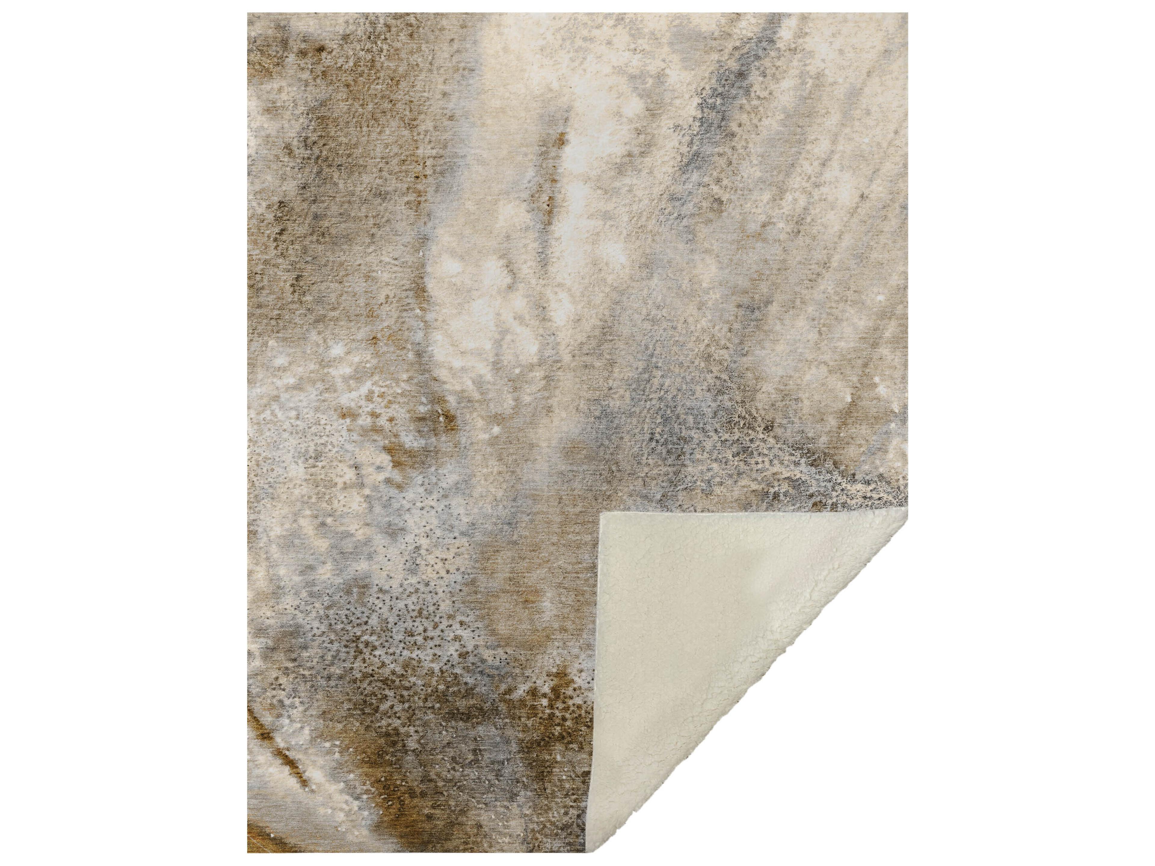 Dalyn Sherpa Brown Polyester Throw