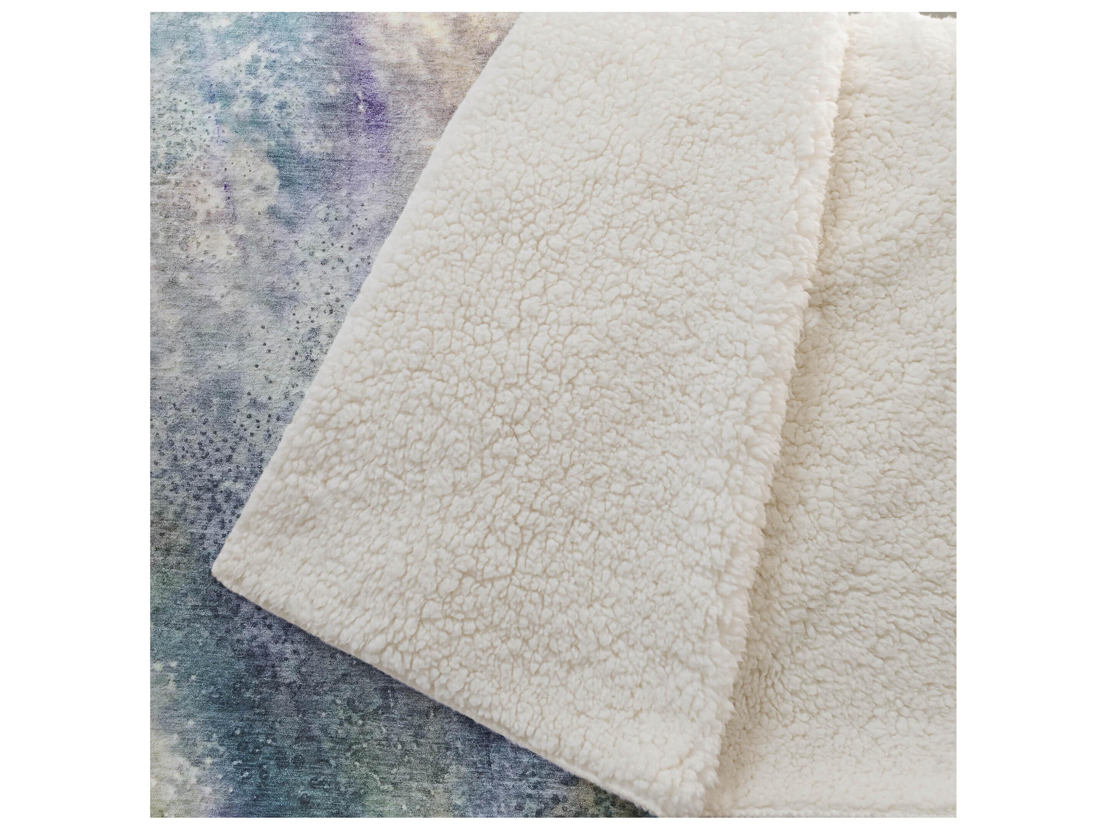 Dalyn Sherpa Blue Polyester Throw