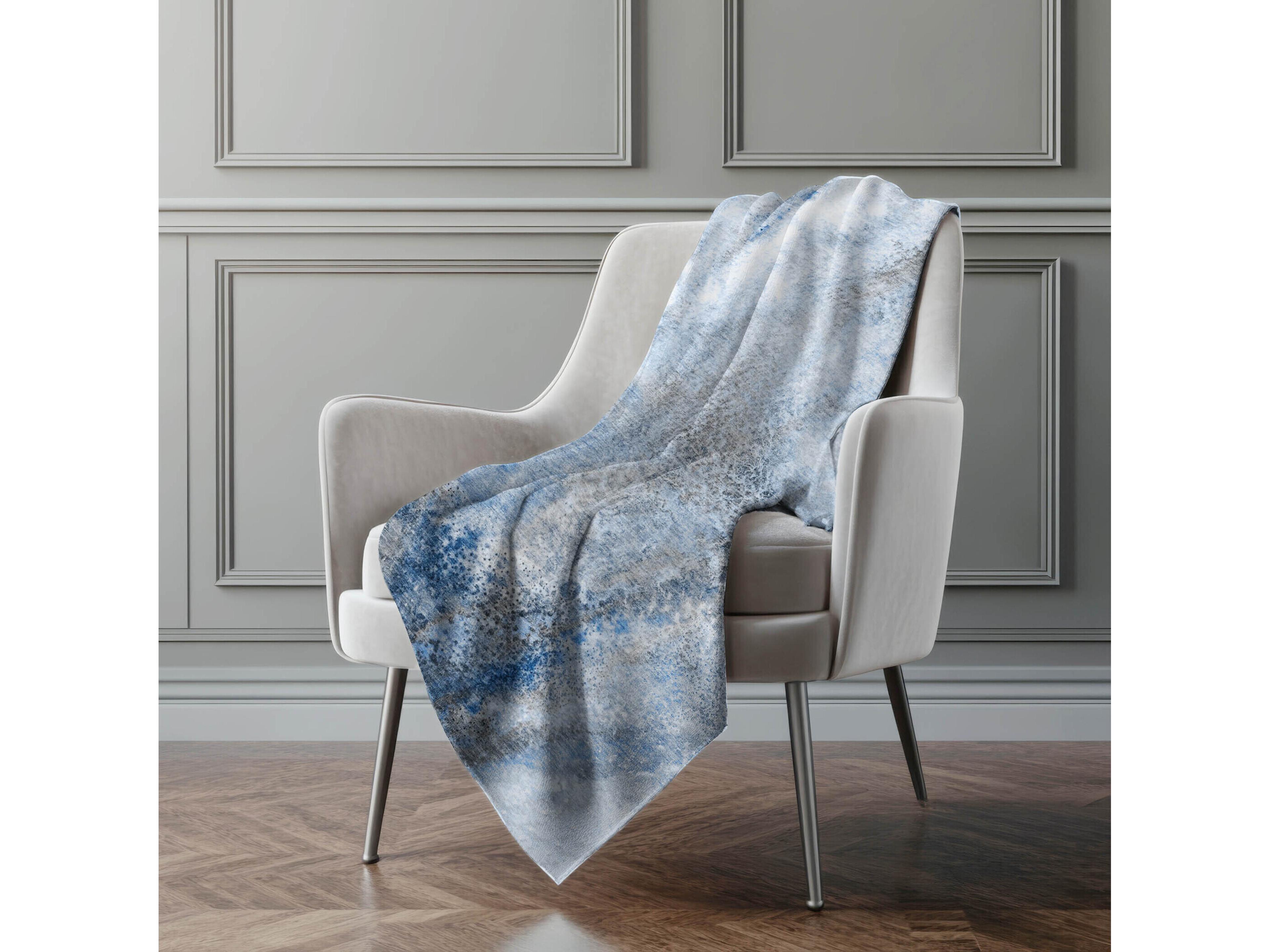 Dalyn Sherpa Blue Polyester Throw