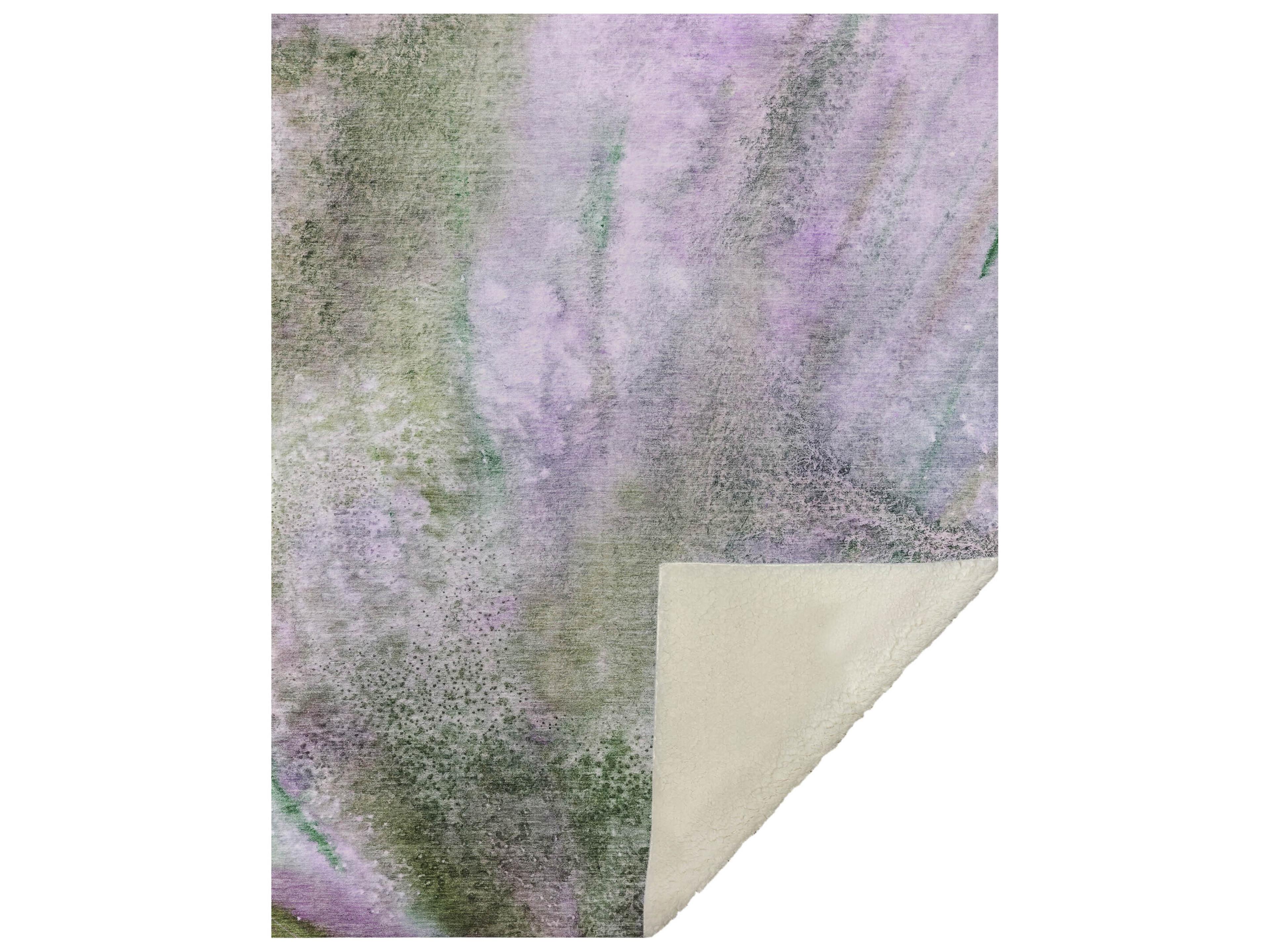 Sherpa Purple Polyester Throw