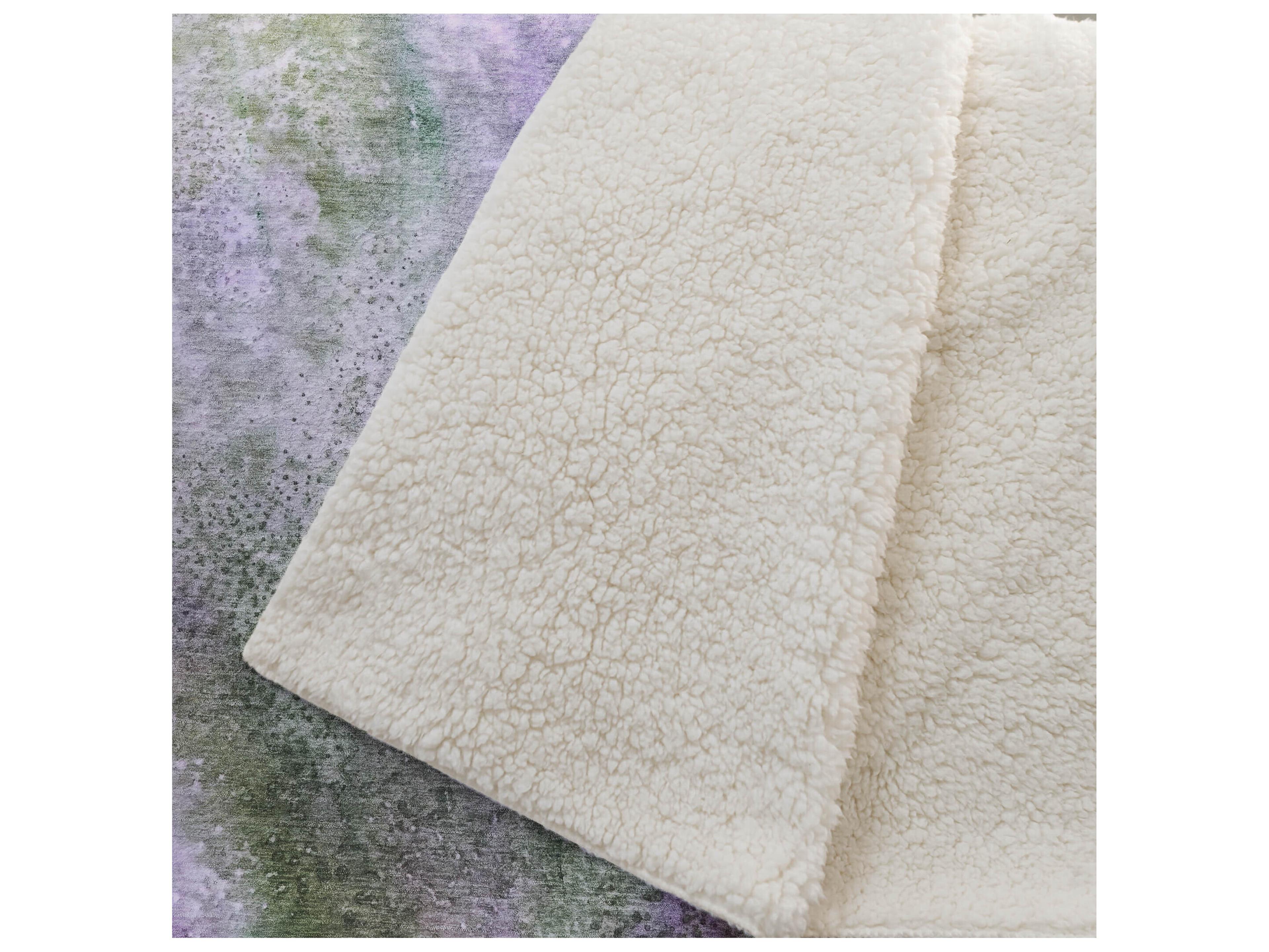 Dalyn Sherpa Purple Polyester Throw