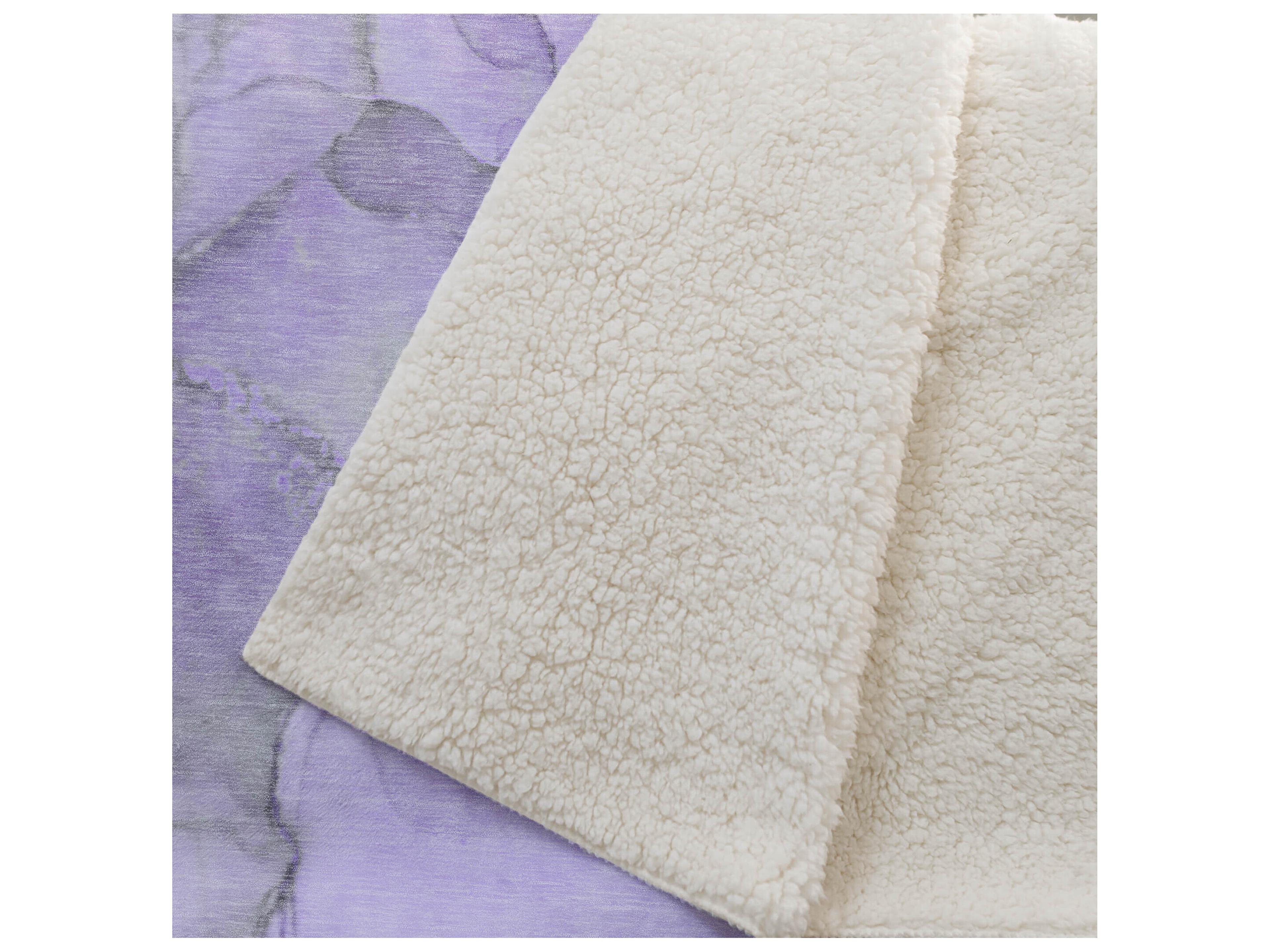 Dalyn Sherpa Purple Polyester Throw