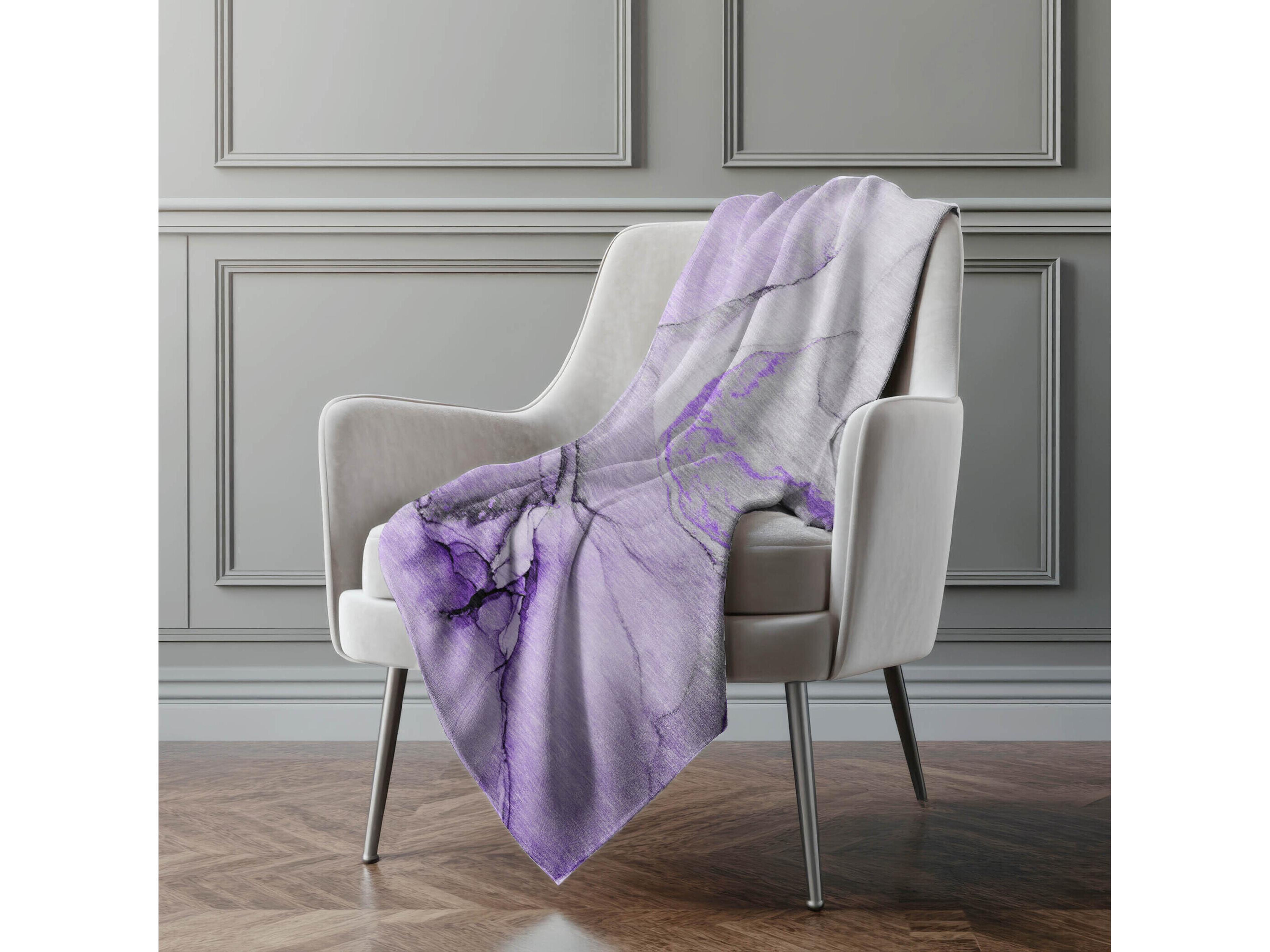 Dalyn Sherpa Purple Polyester Throw