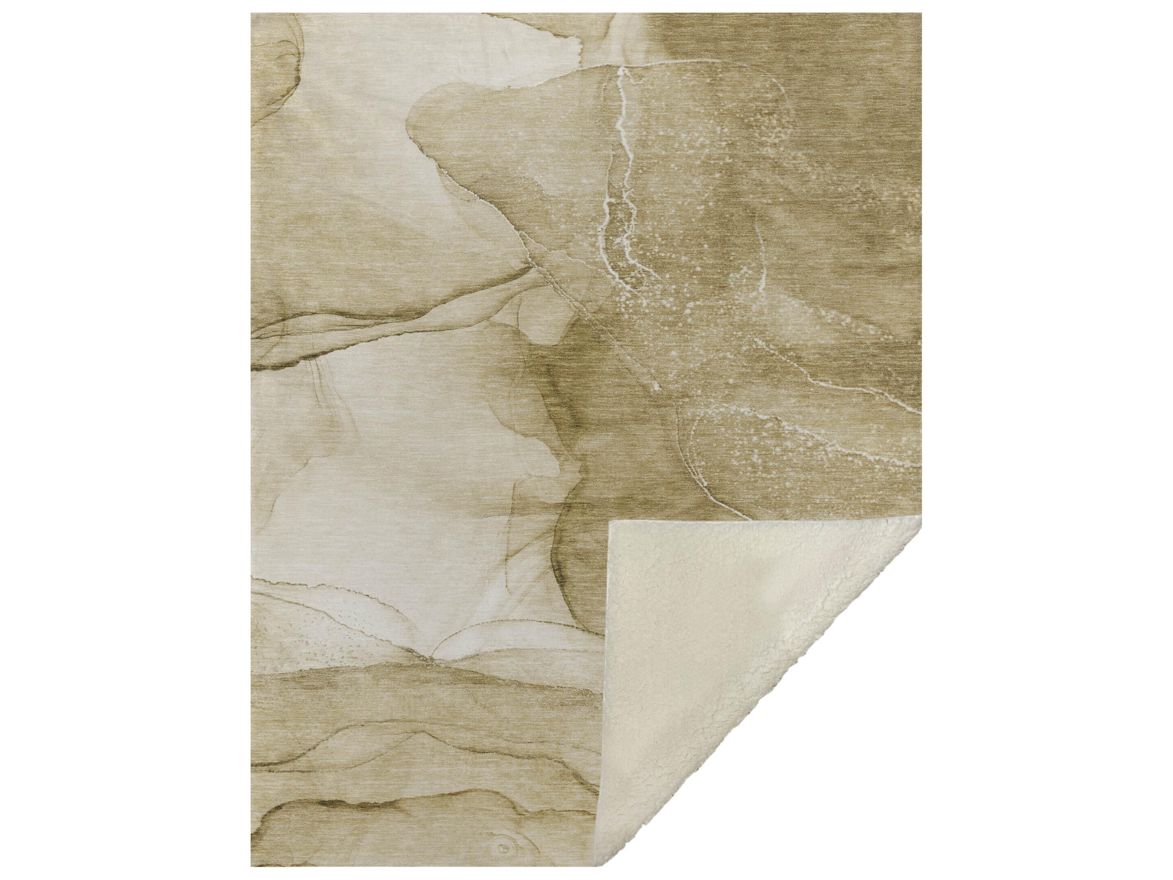 Dalyn Sherpa Brown Polyester Throw