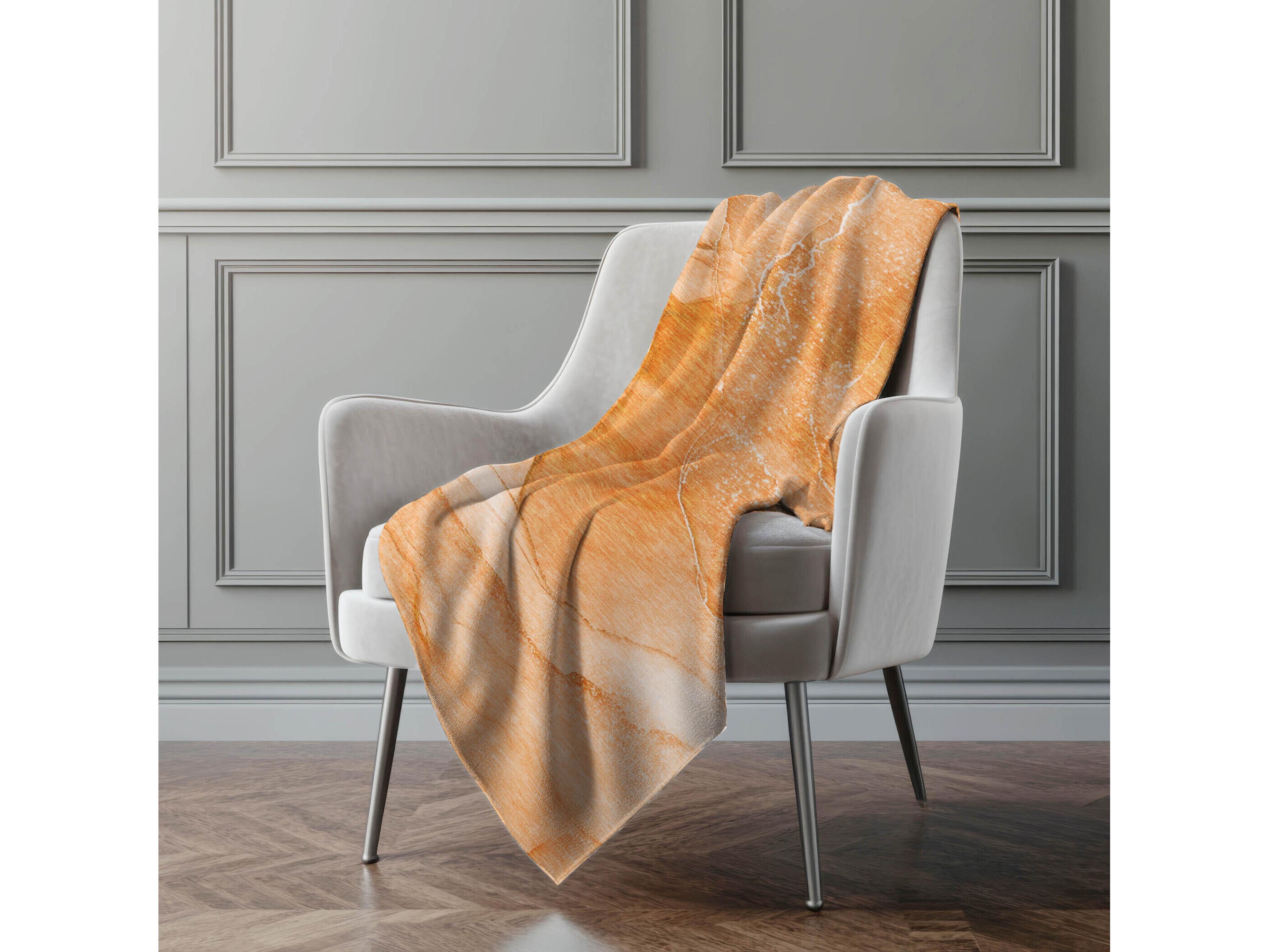 Dalyn Sherpa Orange Polyester Throw