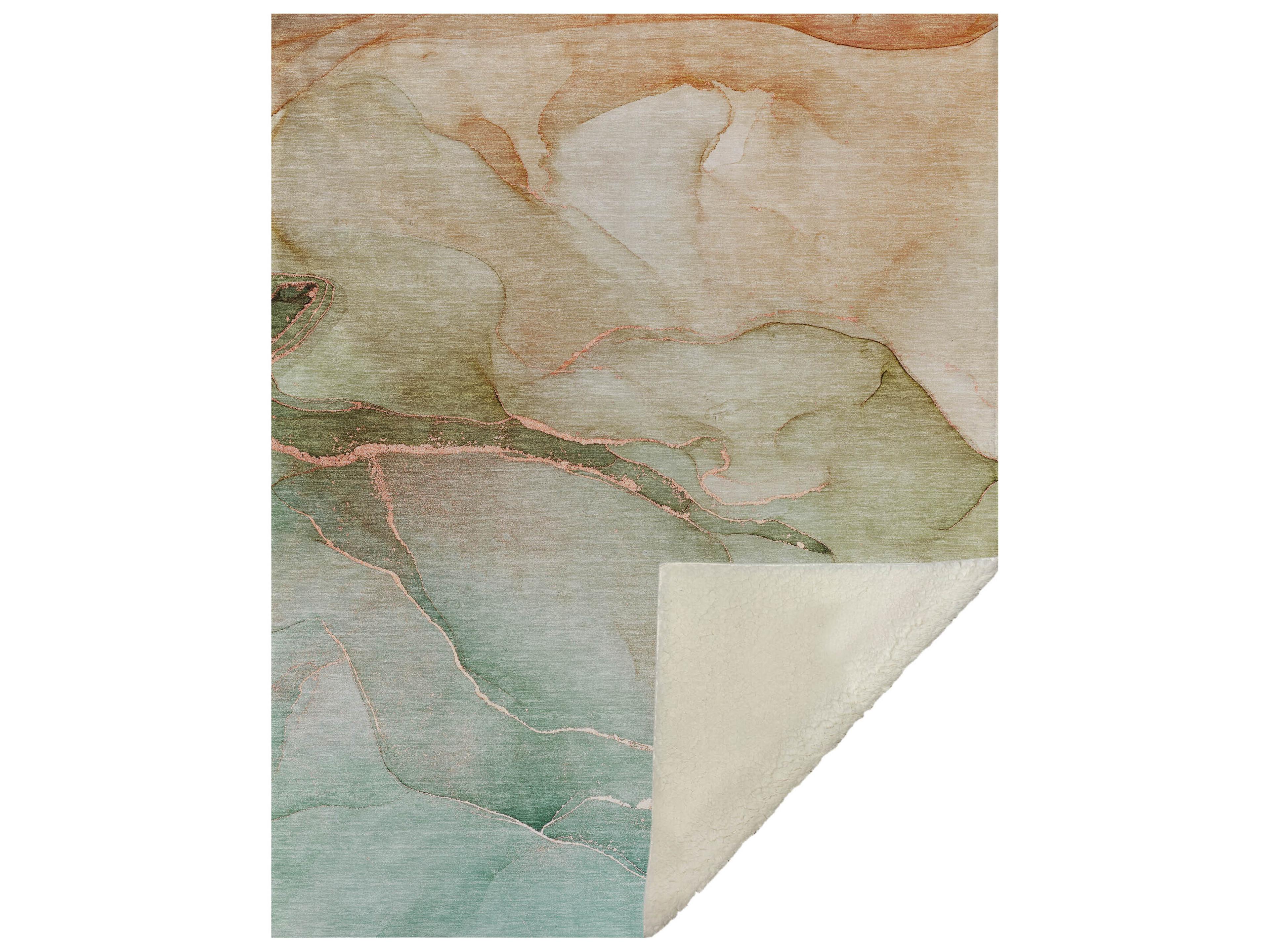 Dalyn Sherpa Teal Polyester Throw