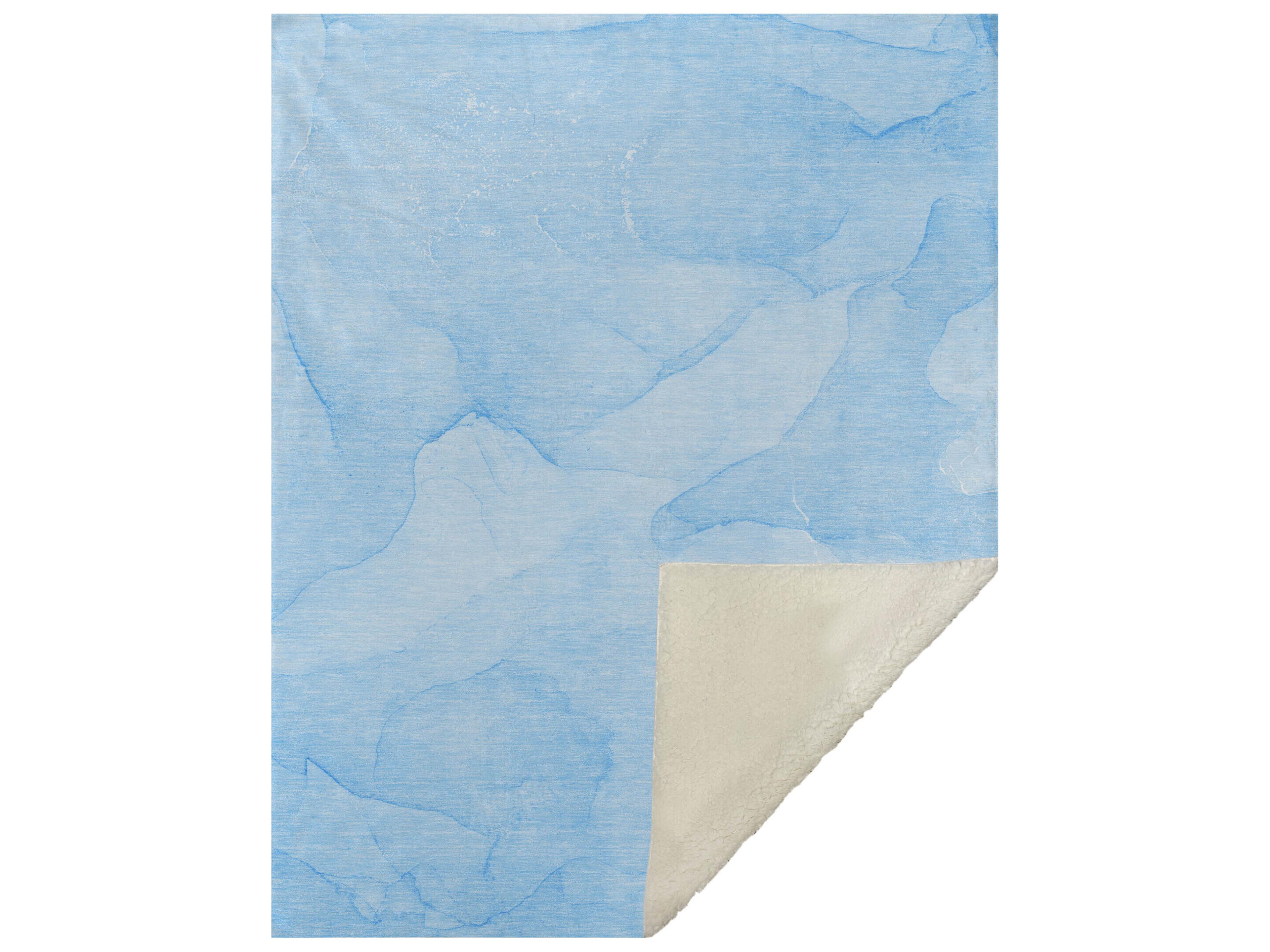 Dalyn Sherpa Blue Polyester Throw