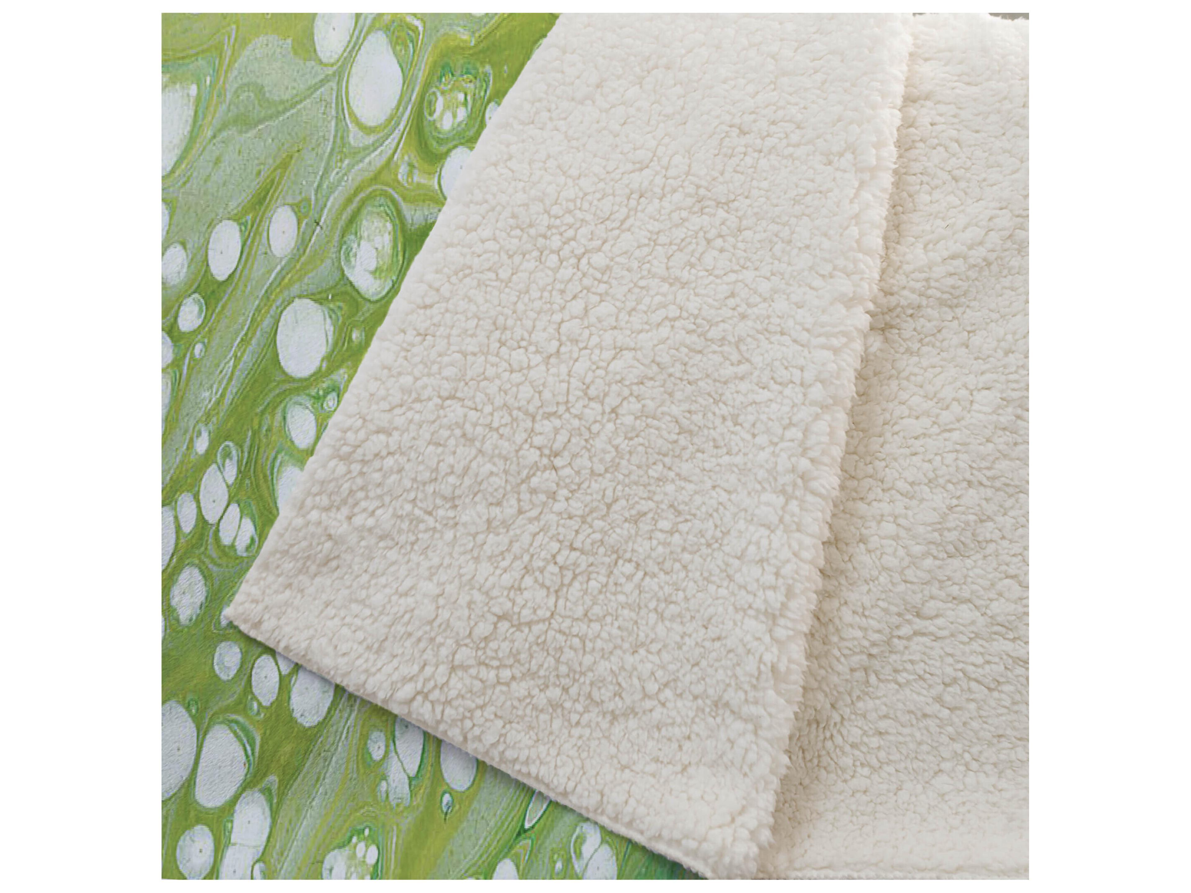 Dalyn Sherpa Green Polyester Throw