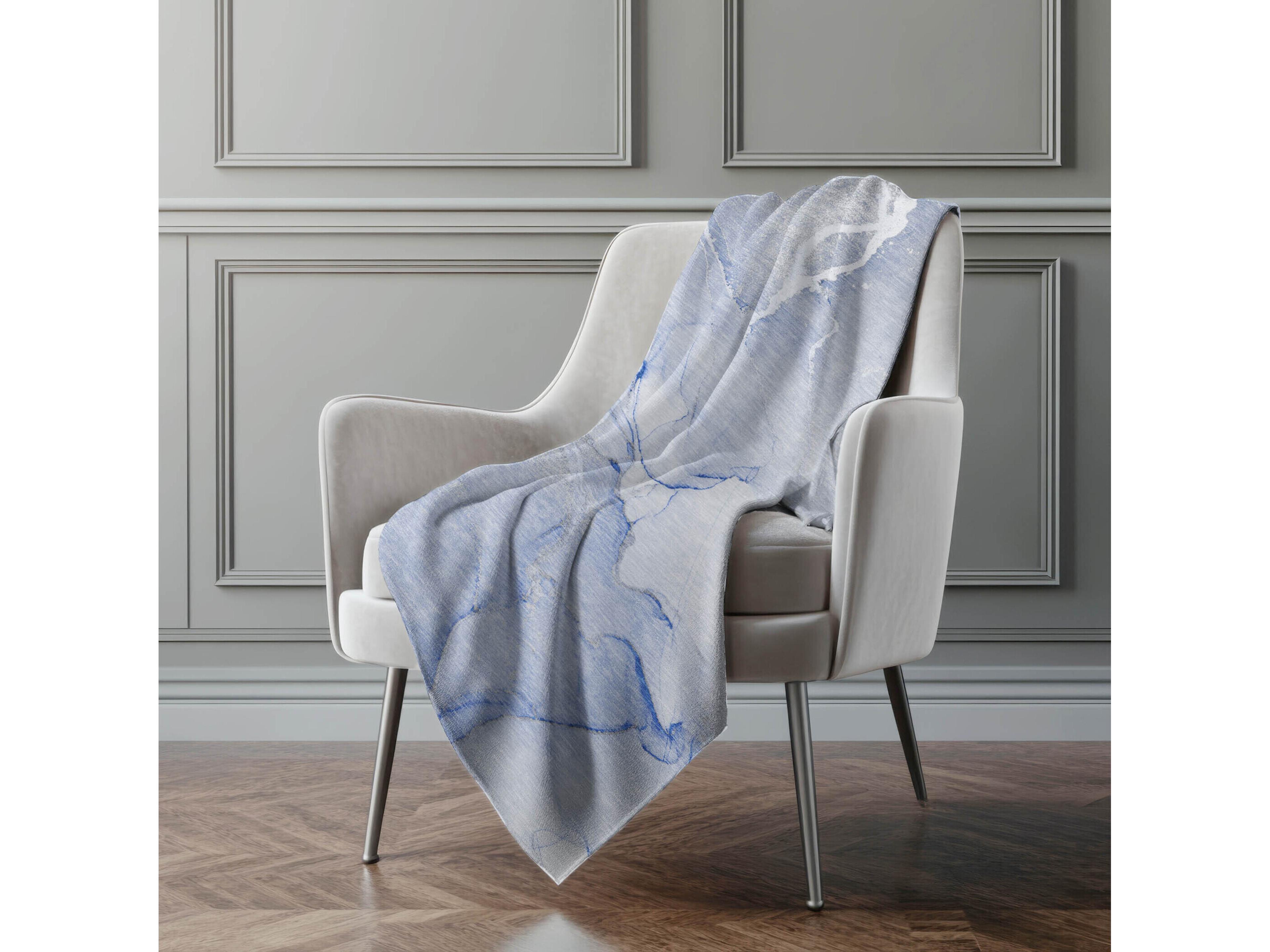 Dalyn Sherpa Blue Polyester Throw