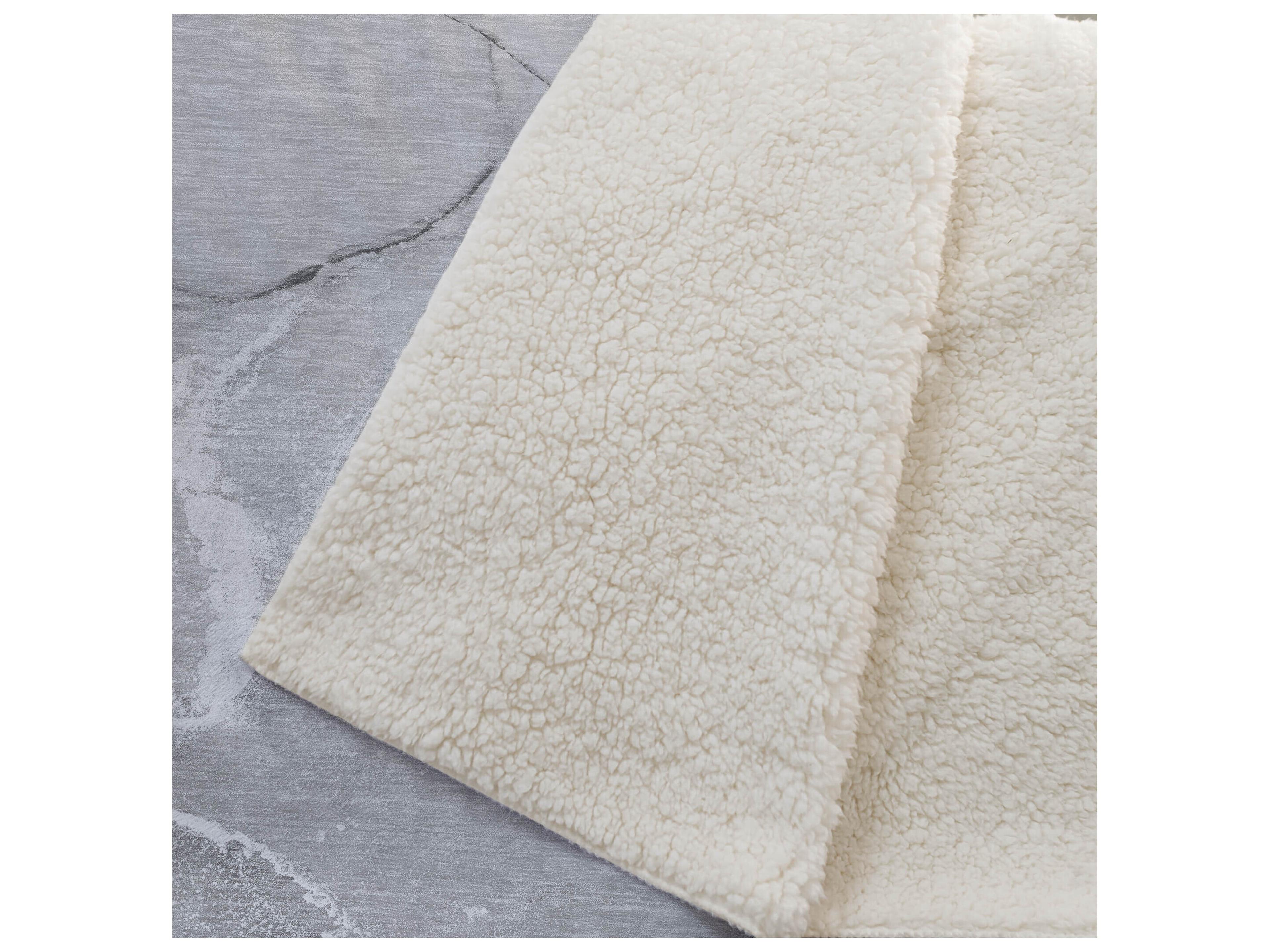 Dalyn Sherpa Gray Polyester Throw