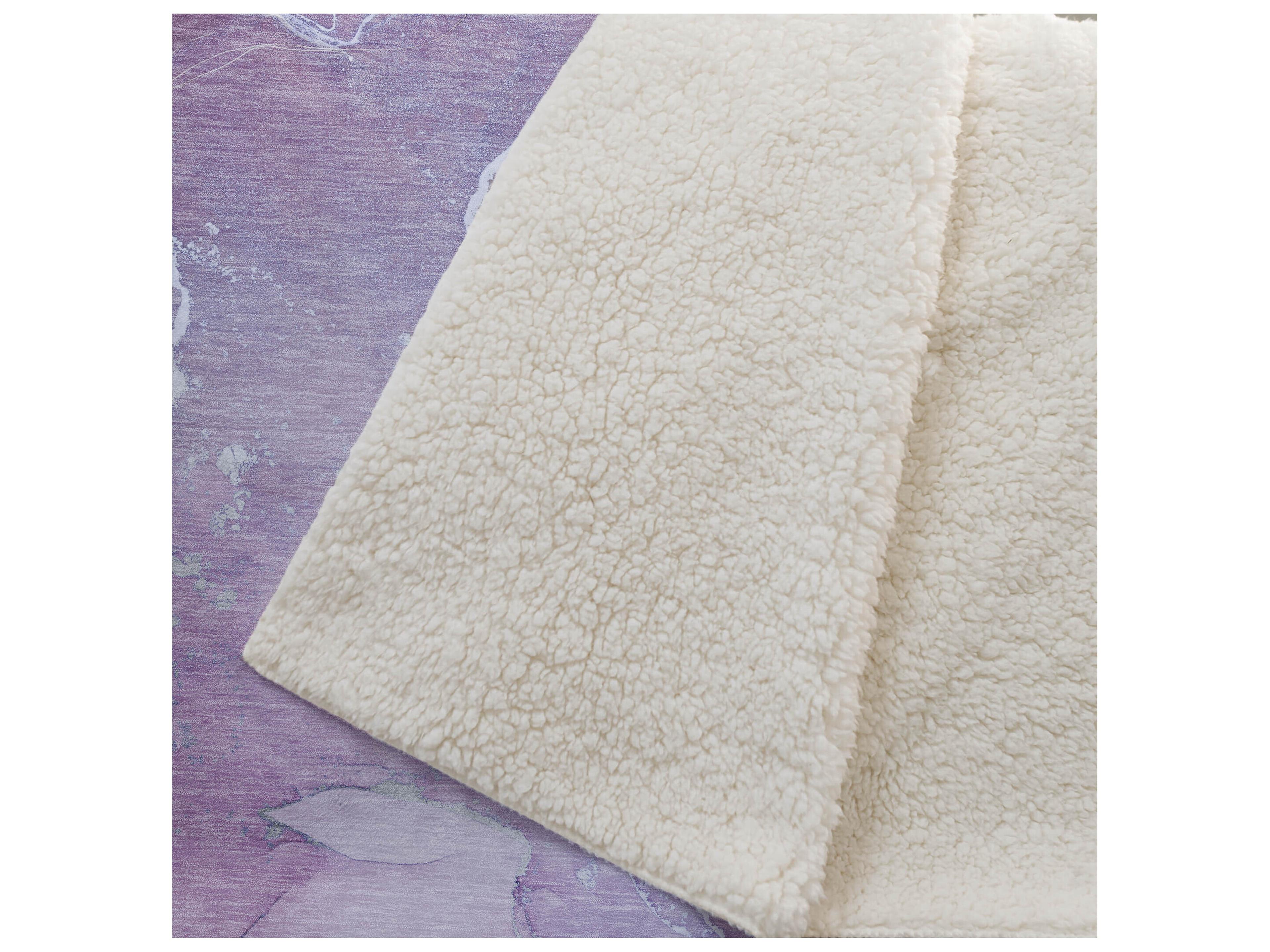 Dalyn Sherpa Purple Polyester Throw