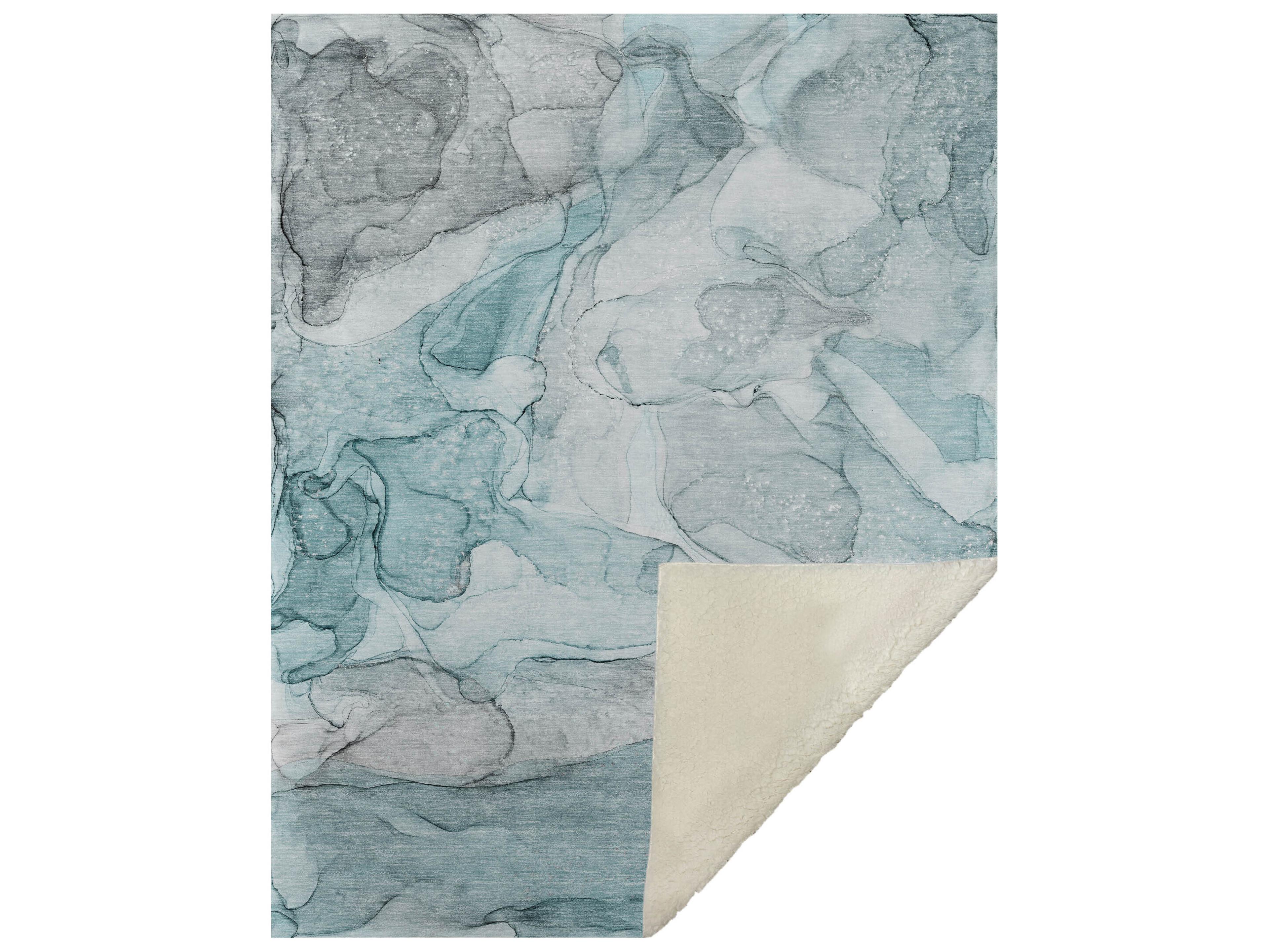 Dalyn Sherpa Teal Polyester Throw