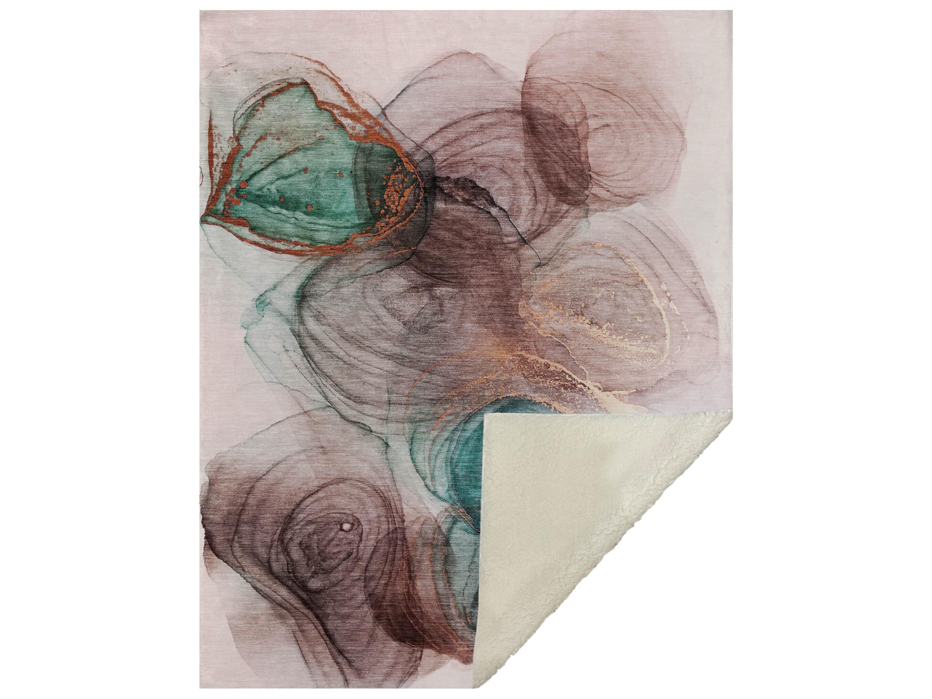 Sherpa Red Polyester Throw