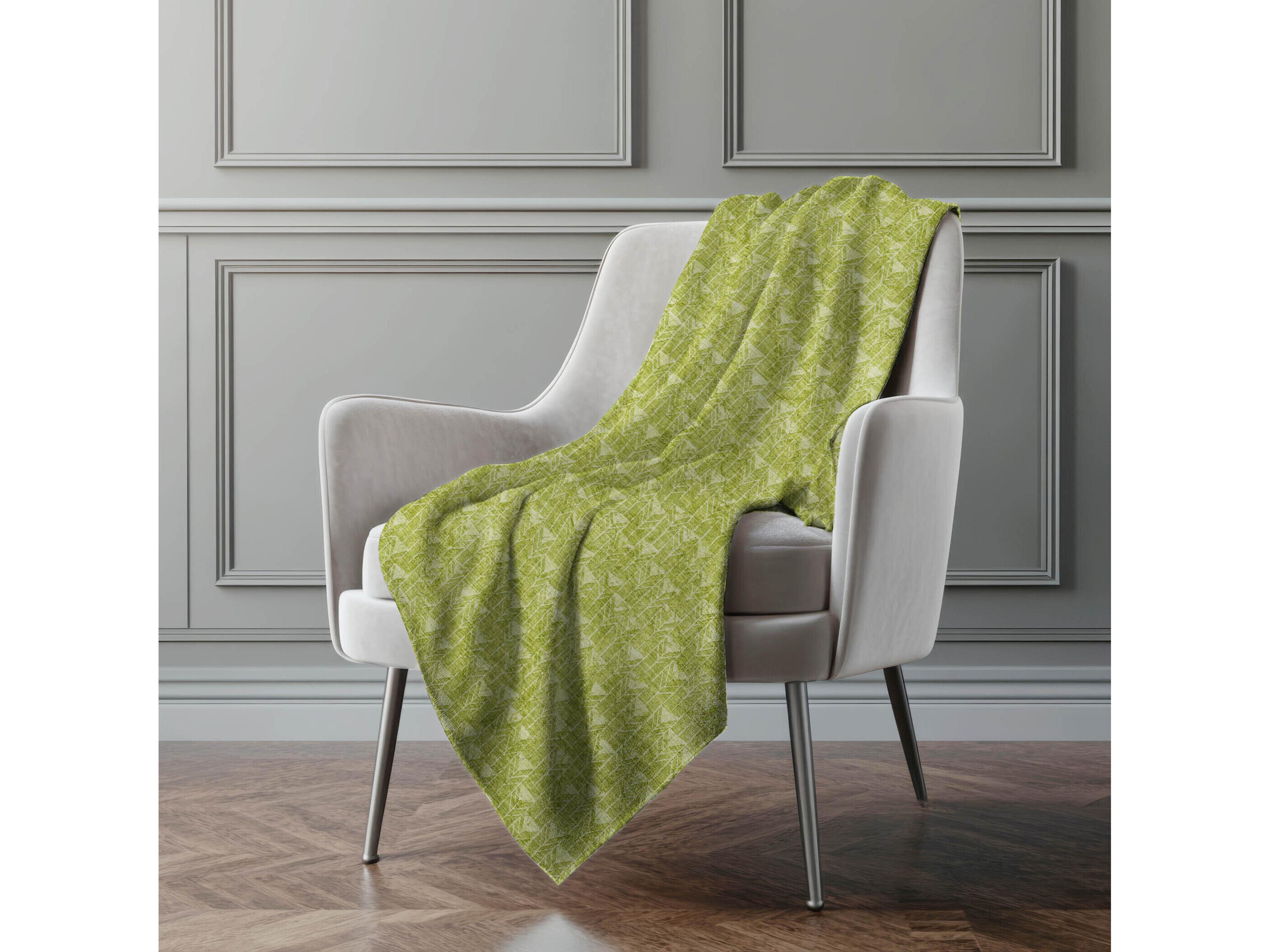 Dalyn Sherpa Green Polyester Throw