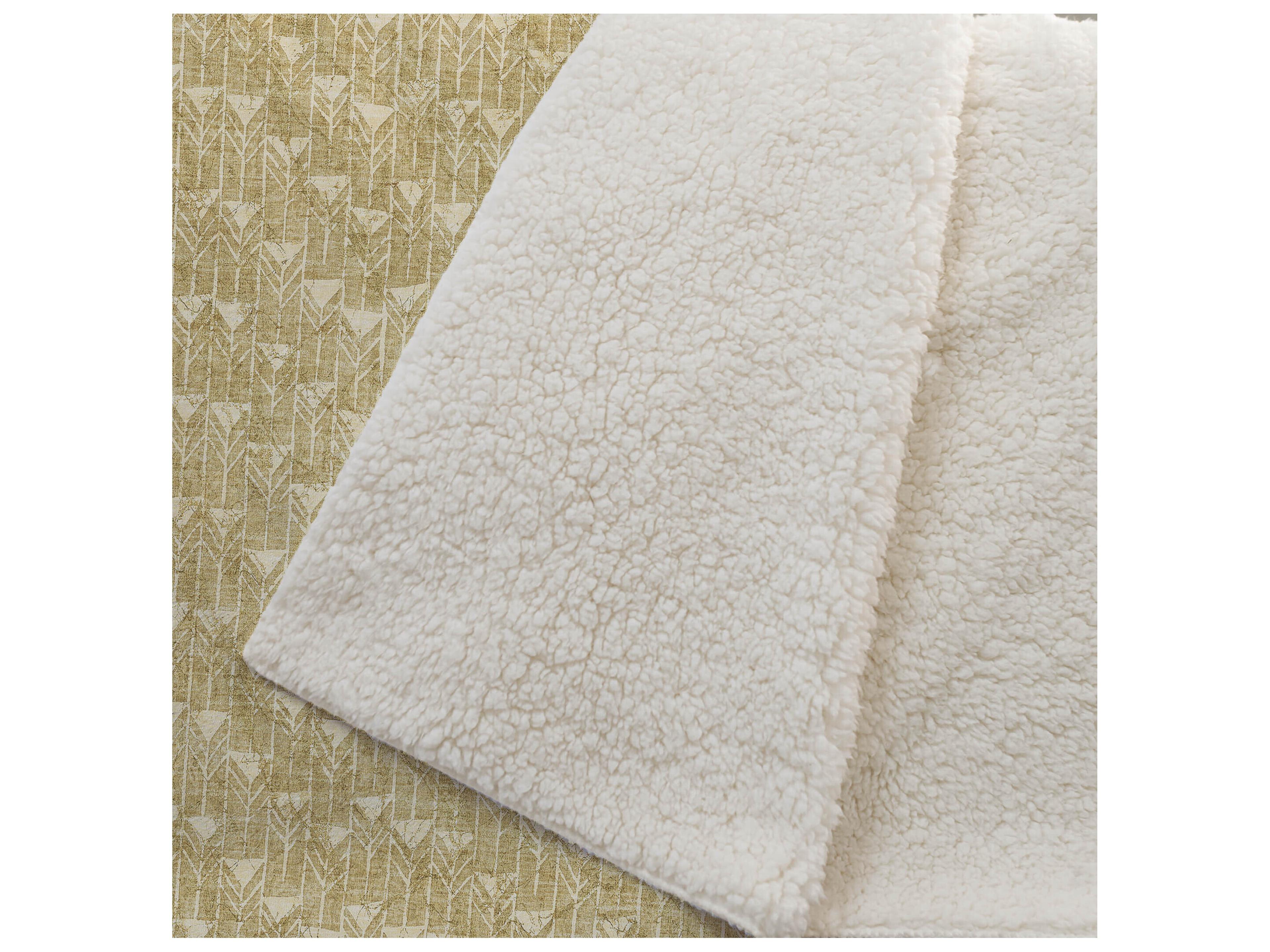 Dalyn Sherpa Gold Polyester Throw