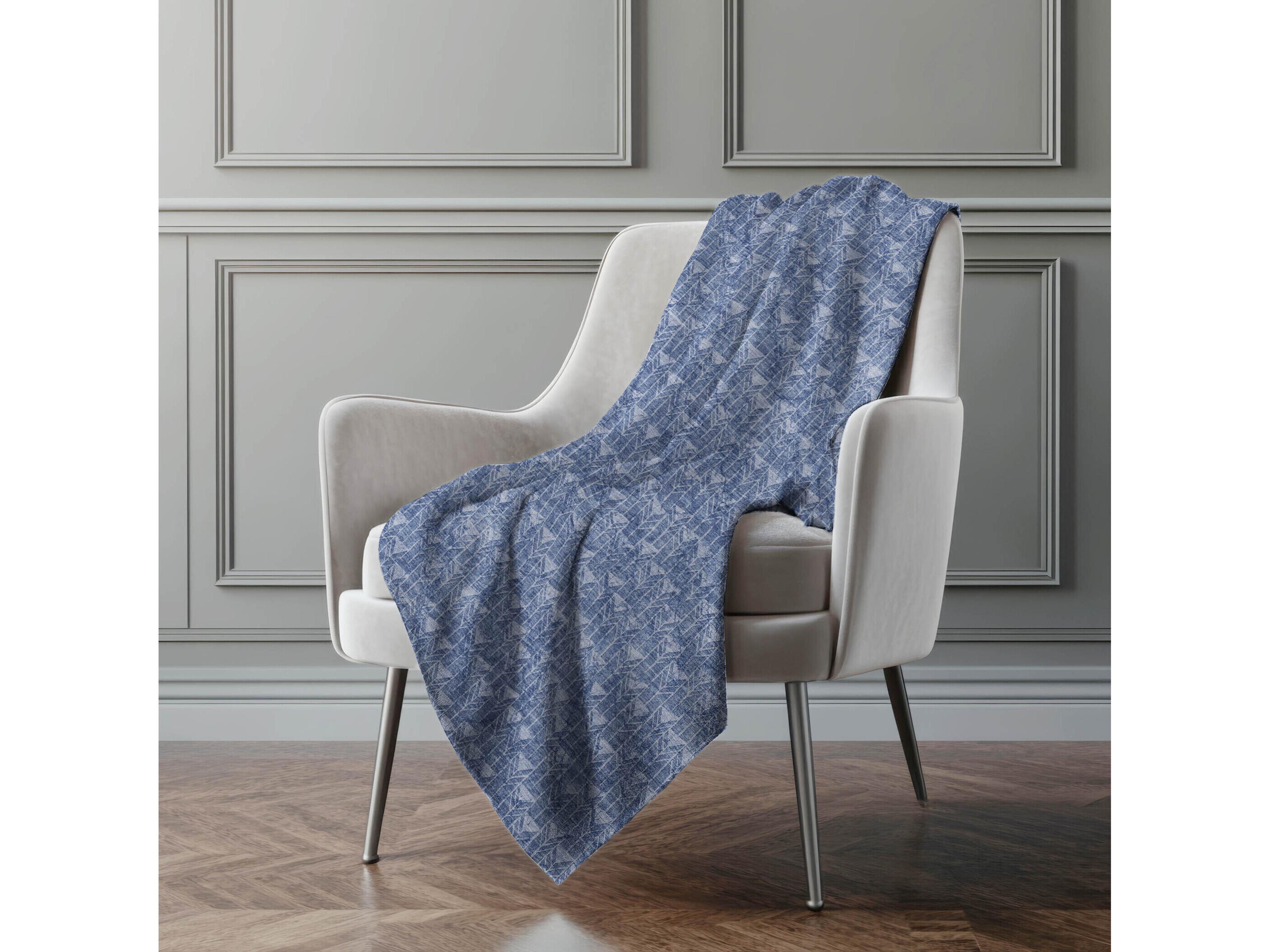 Dalyn Sherpa Blue Polyester Throw