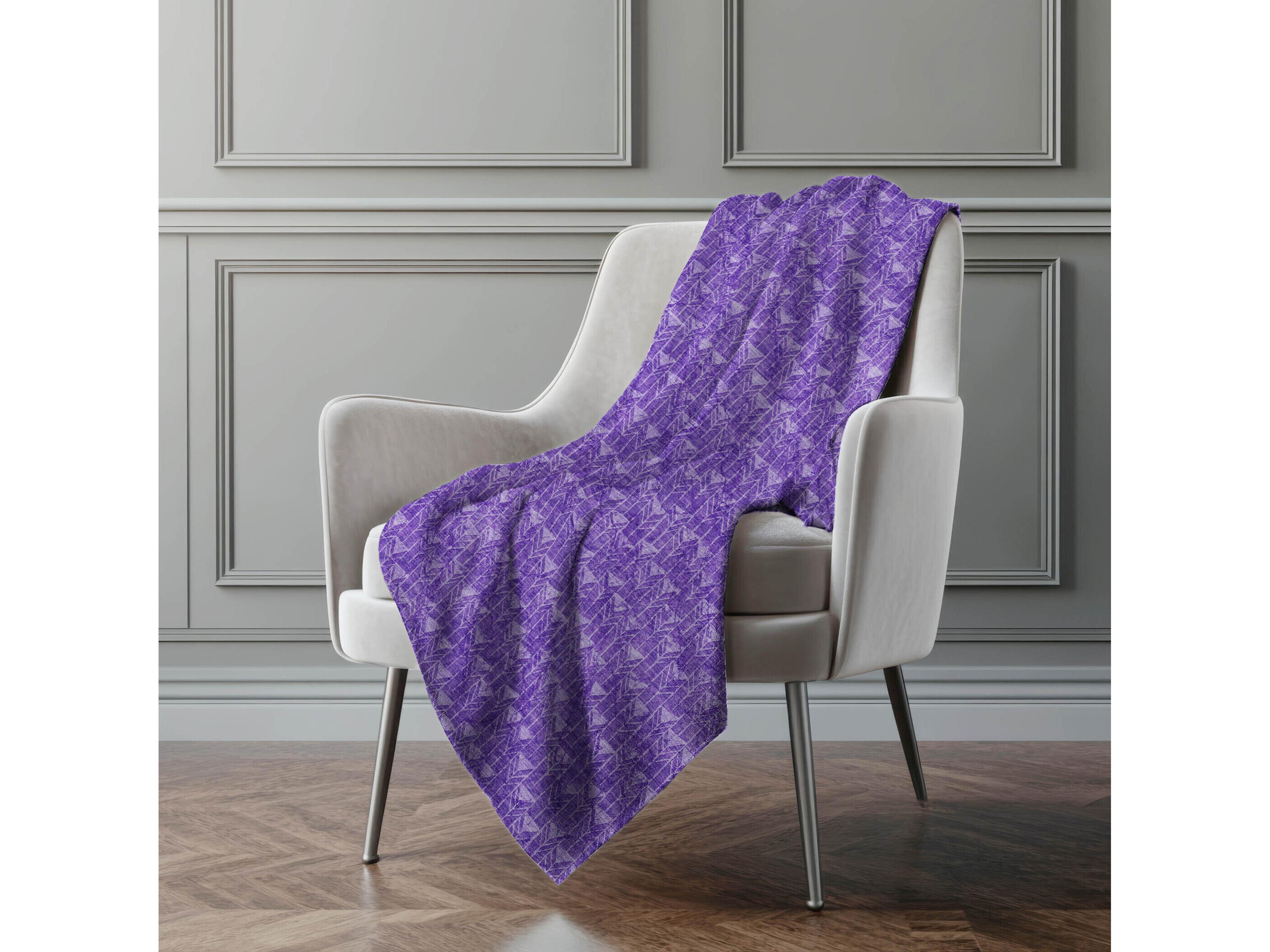 Dalyn Sherpa Purple Polyester Throw
