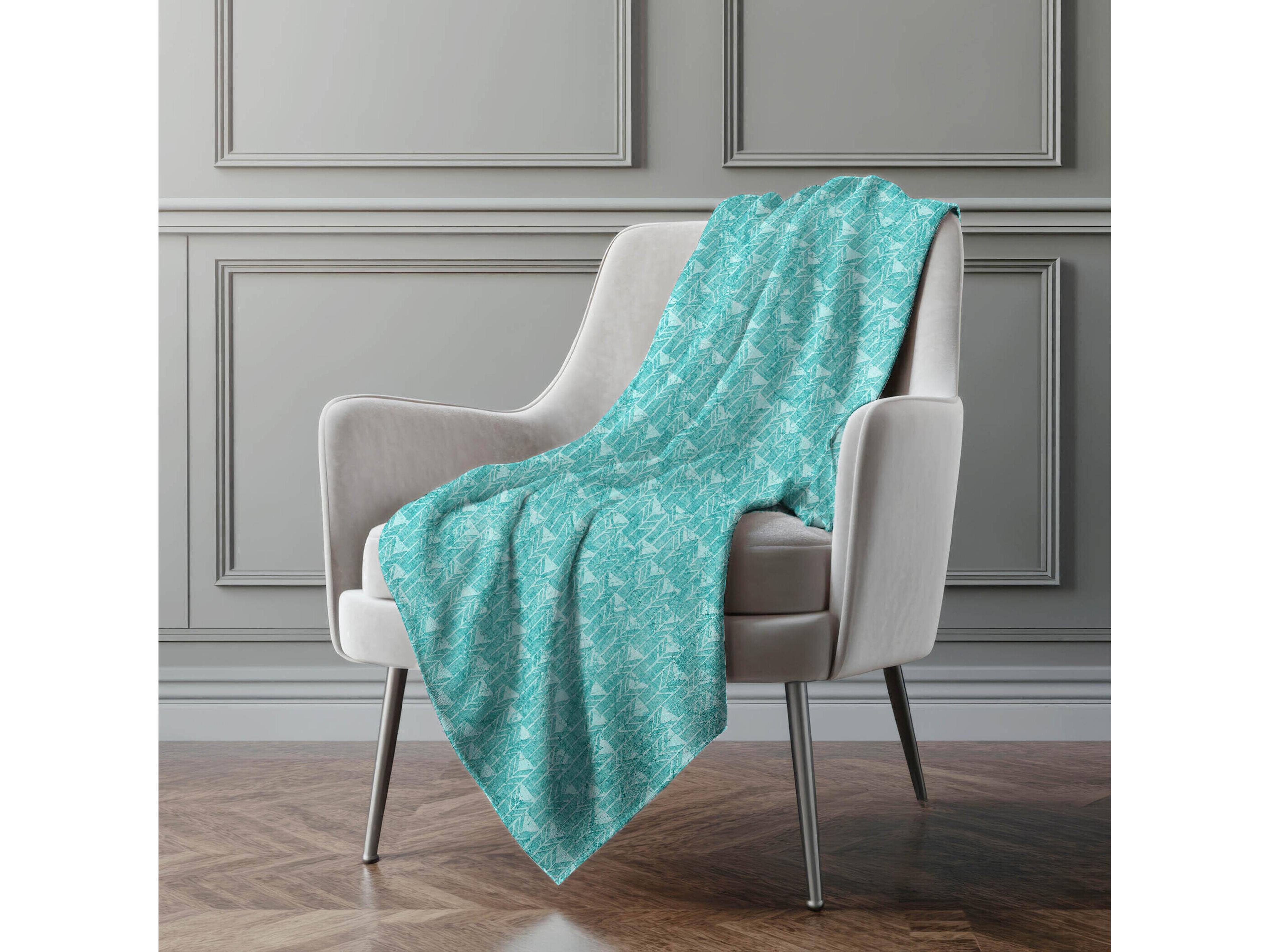 Dalyn Sherpa Teal Polyester Throw