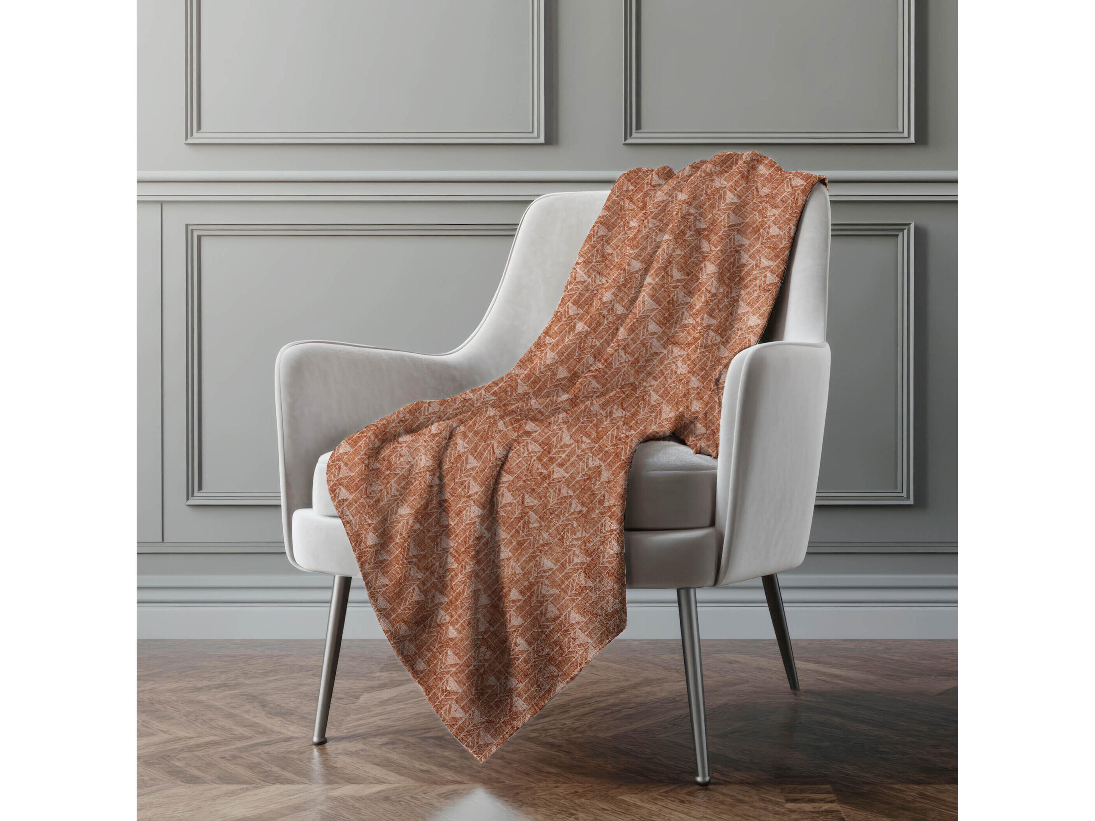 Dalyn Sherpa Orange Polyester Throw