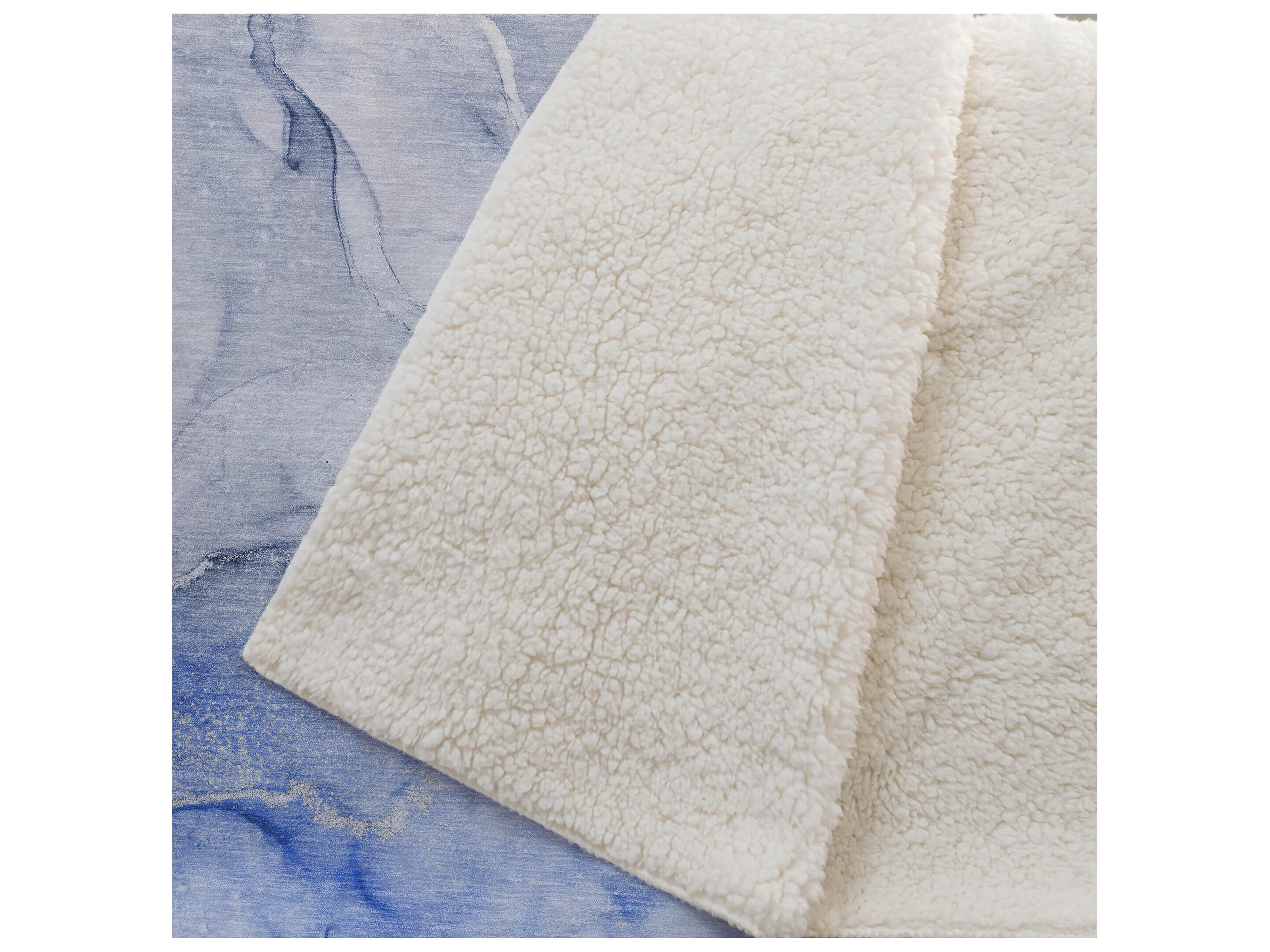 Dalyn Sherpa Blue Polyester Throw