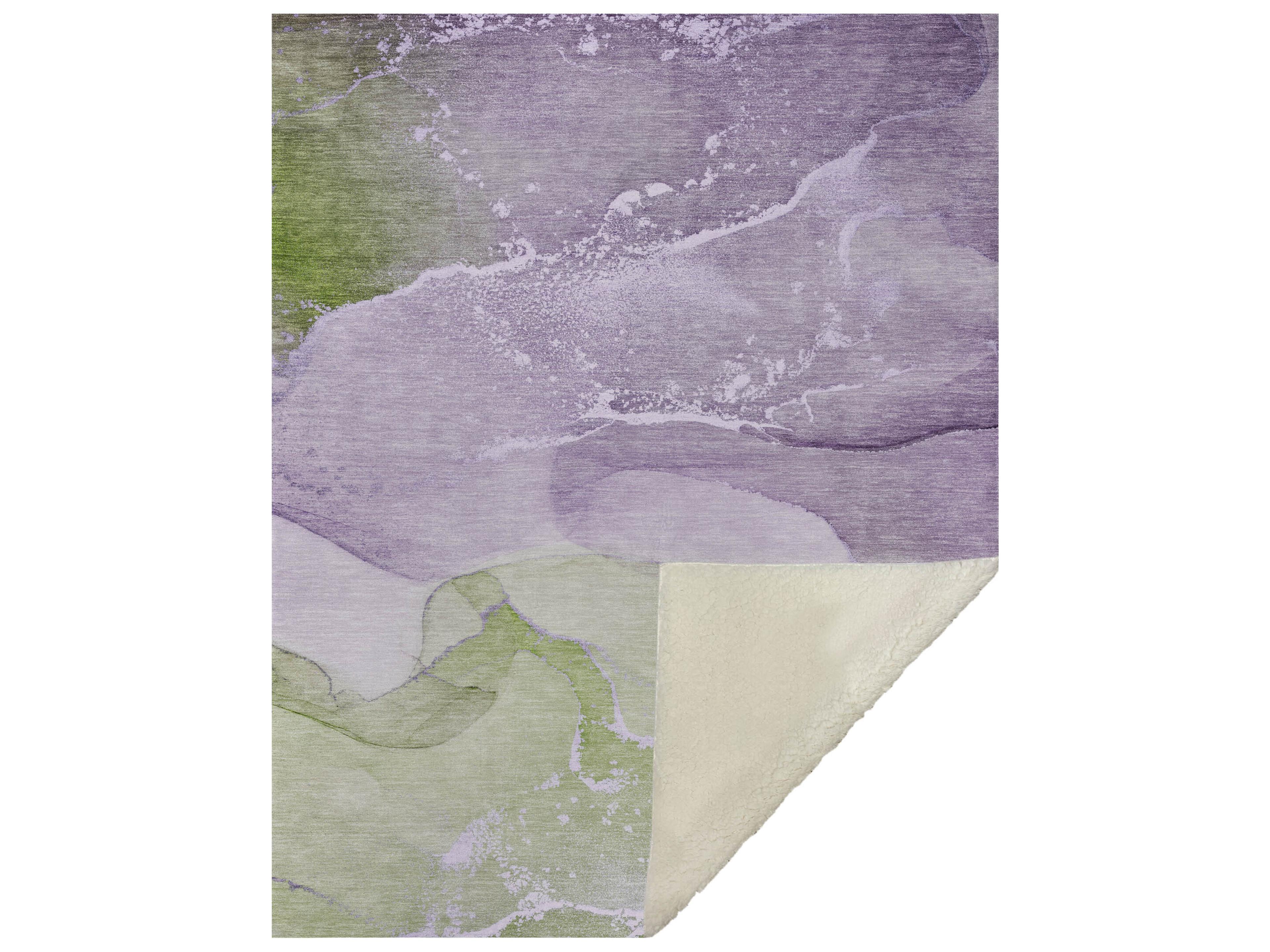 Sherpa Purple Polyester Throw